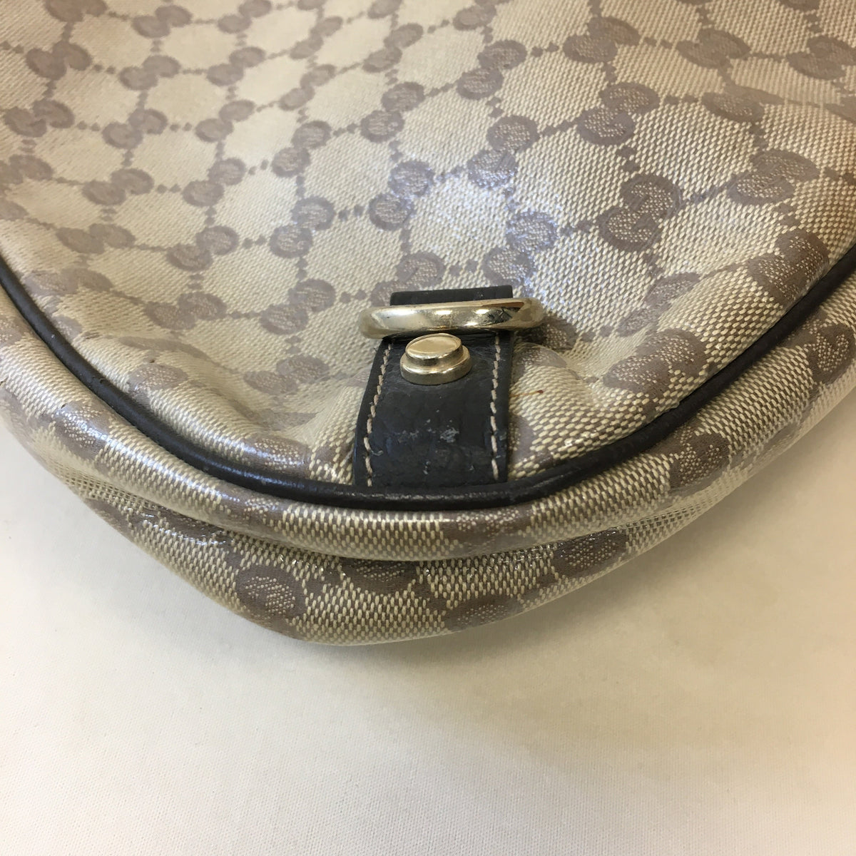 Gucci Brown GG Coated Canvas Shoulder Bag Sku# 68454