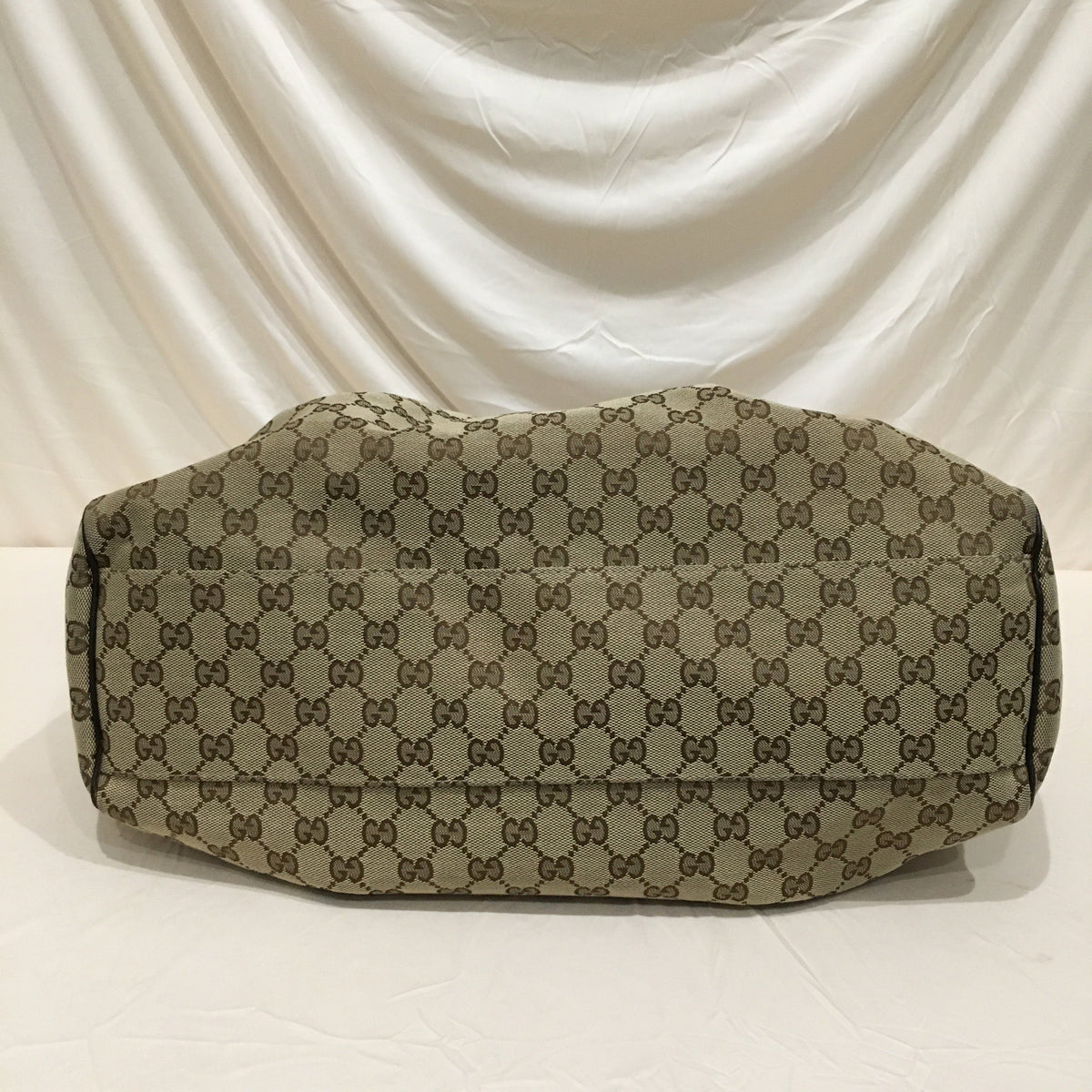 Gucci Brown GG Cavas Large Sukey Tote Sku# 71203