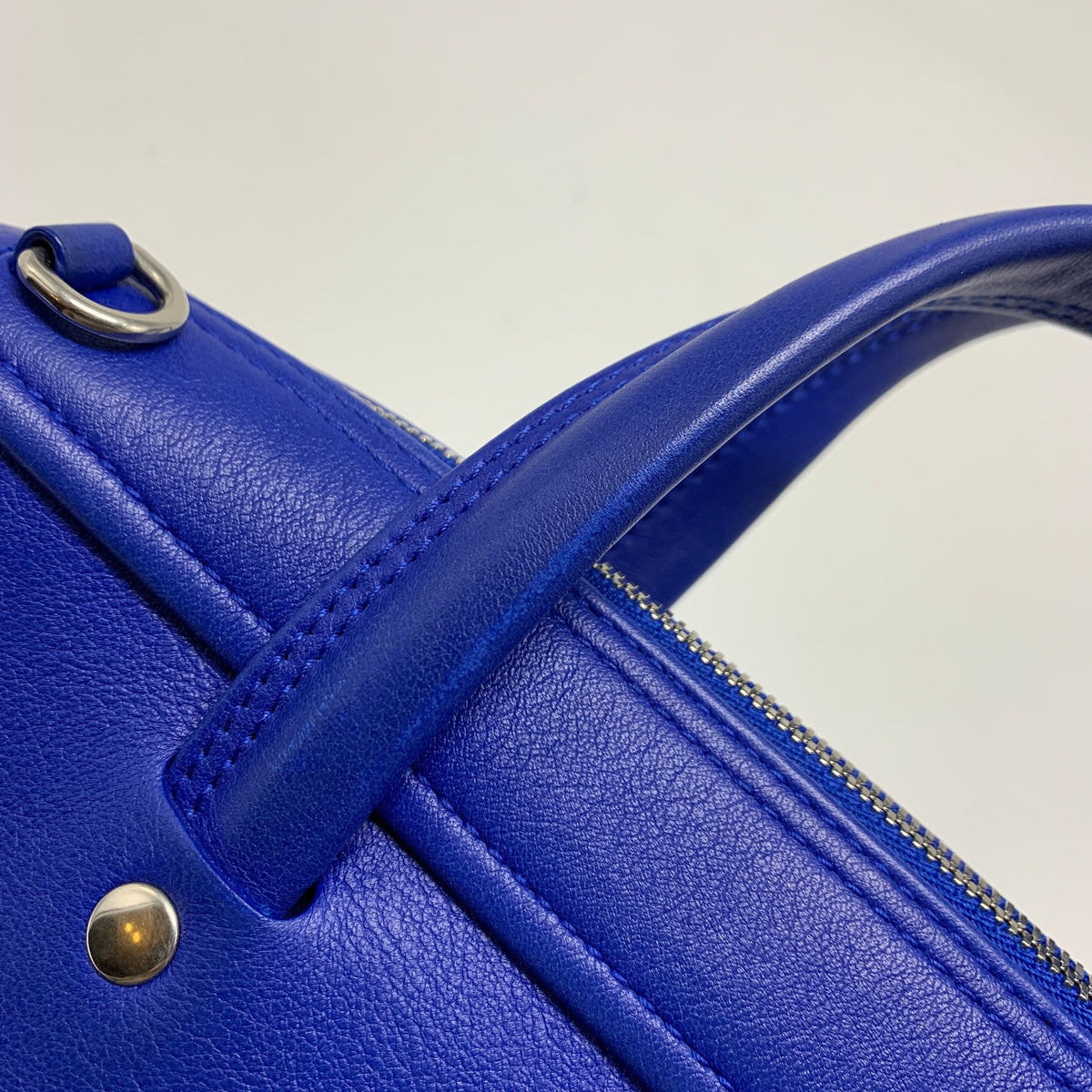 balenciaga Triangle Duffle XS Bag Blue SHW