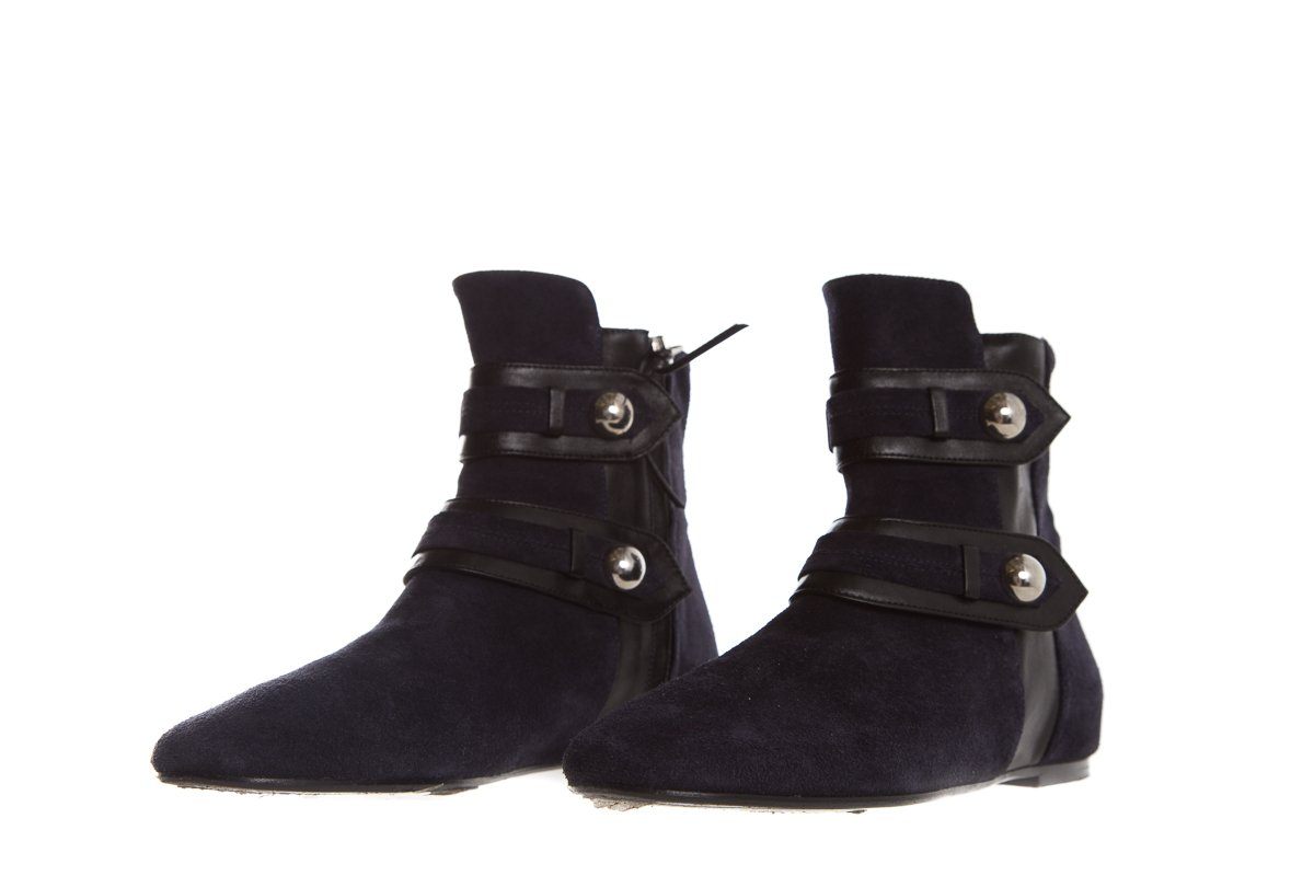 Isabel Marant Navy Suede Booties SZ 37