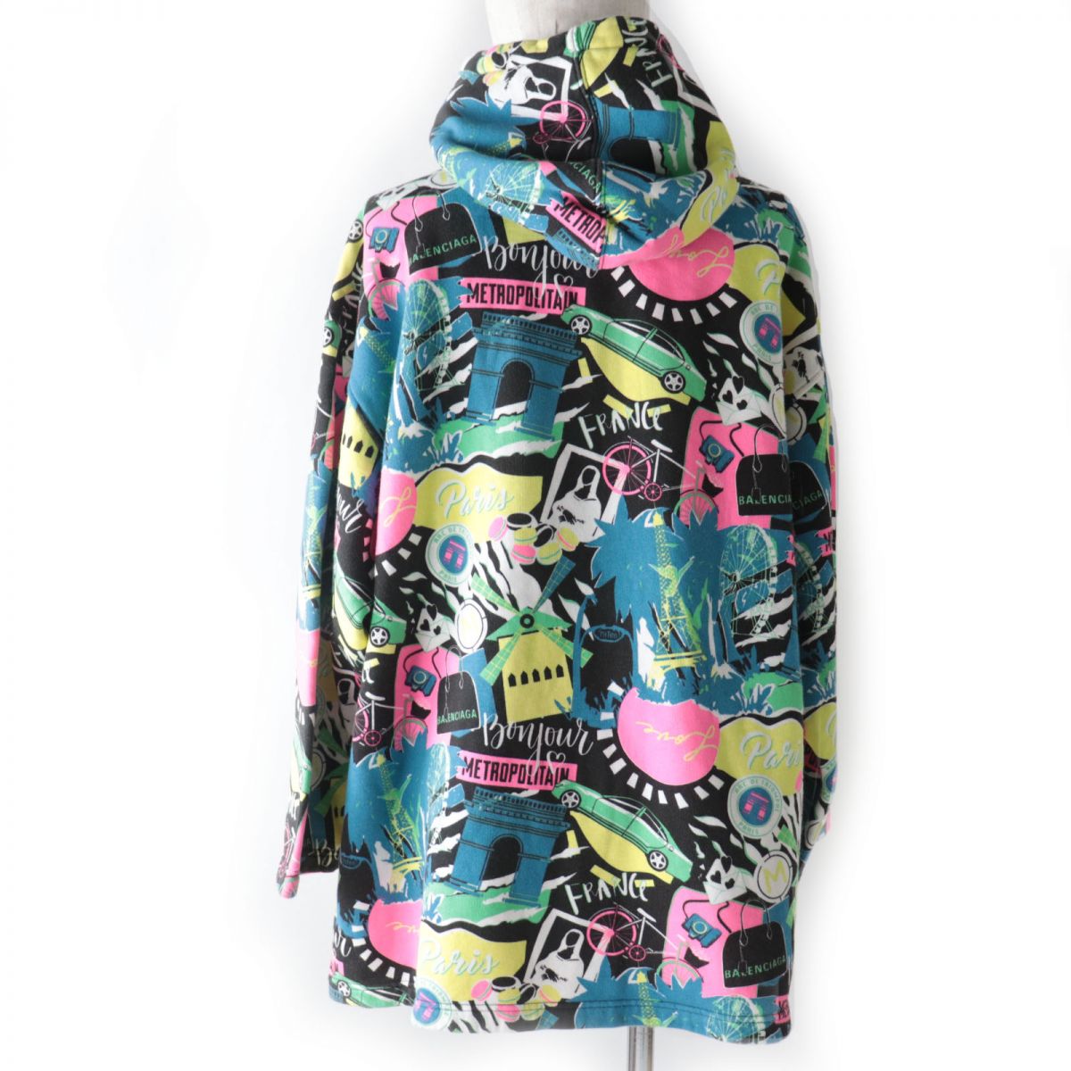 balenciaga Multicolor Hooded Pullover Hoodie XS