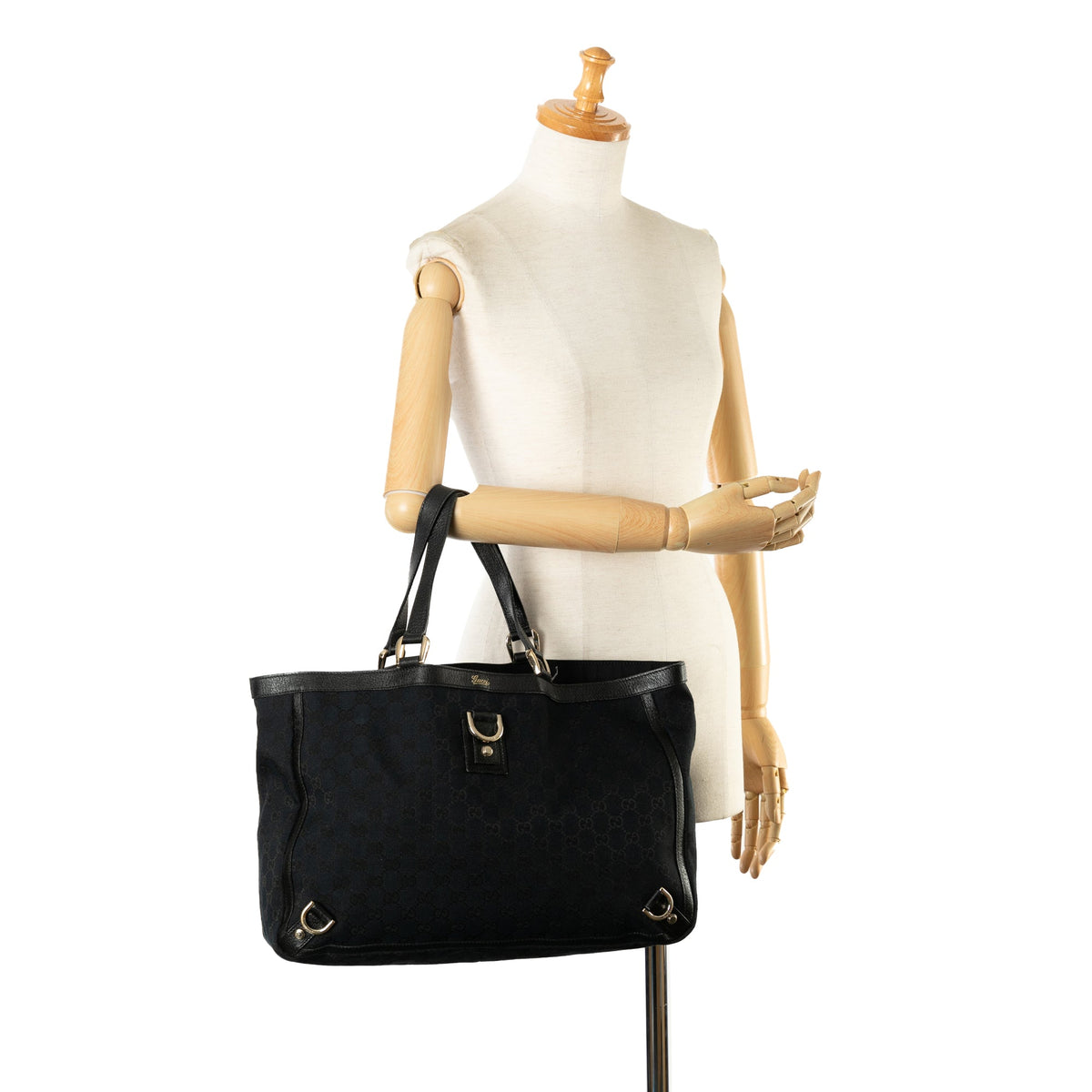 GUCCI GG Canvas Abbey D-Ring Tote Bag