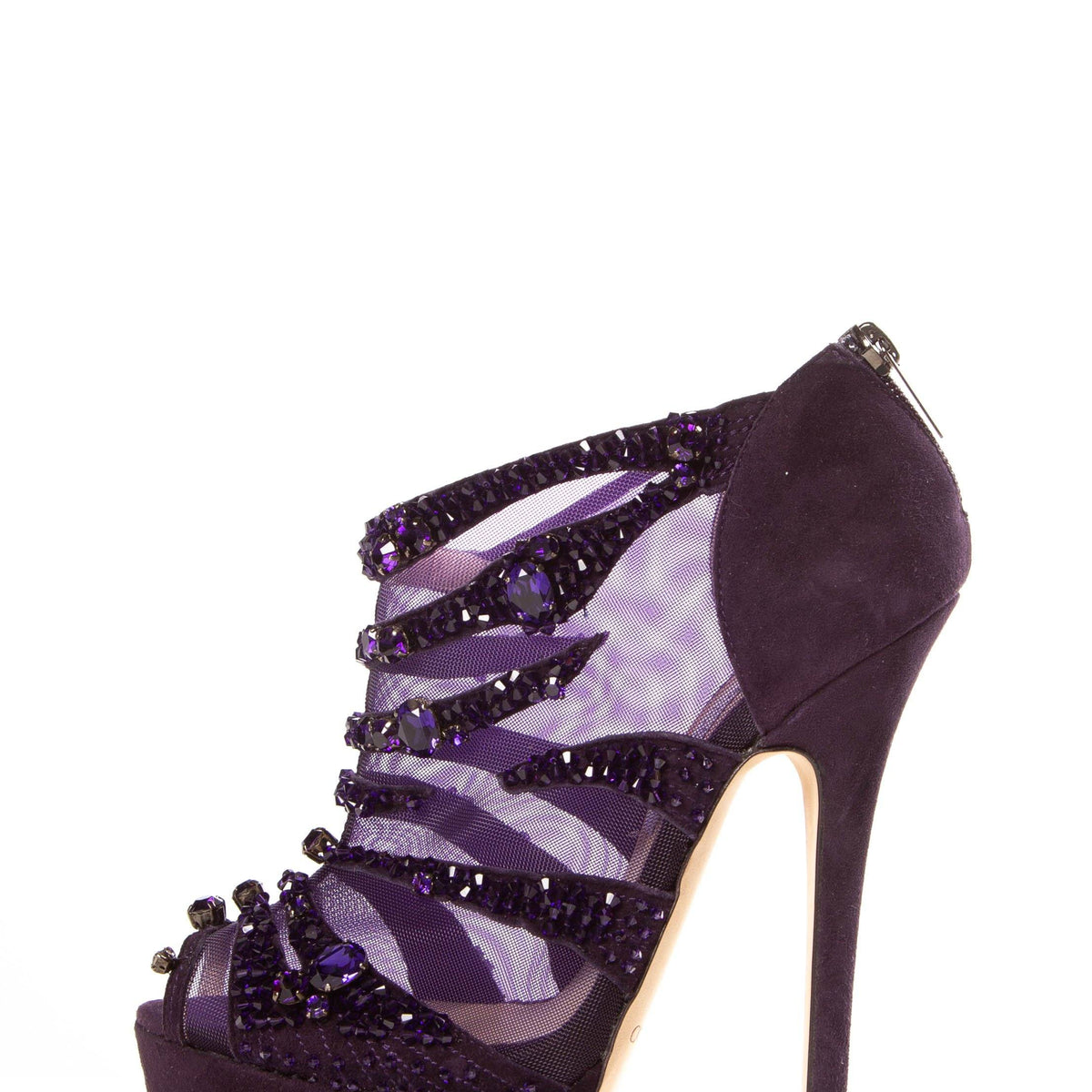 Jimmy Choo Purple Suede Kiln Platform Sandals SZ 37.5 Sale