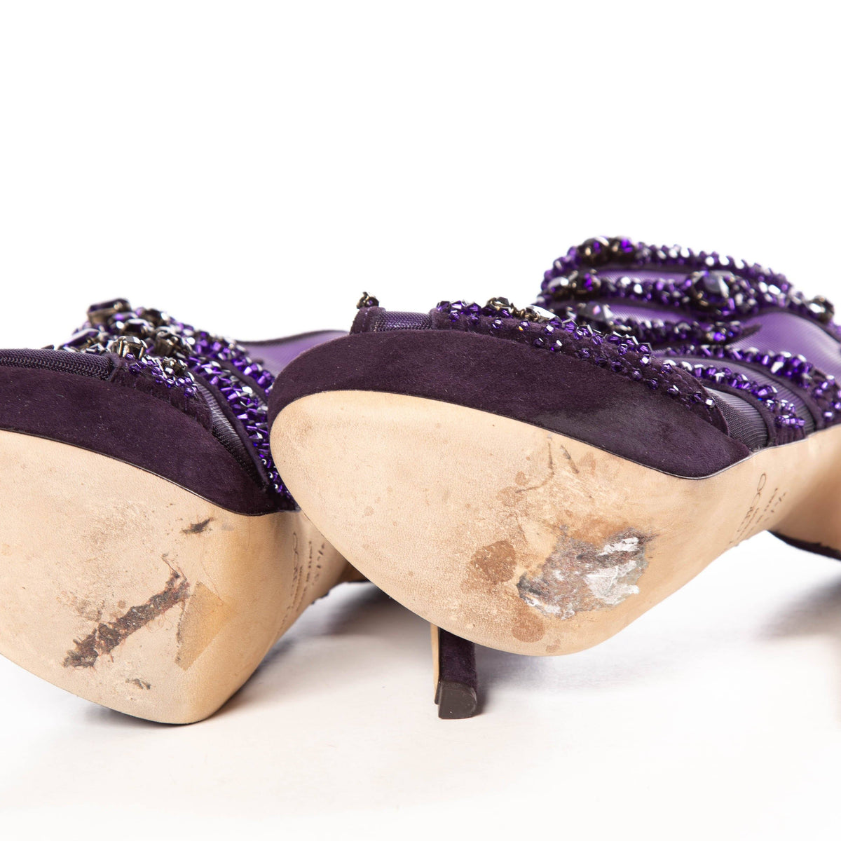 Jimmy Choo Purple Suede Kiln Platform Sandals SZ 37.5 Sale