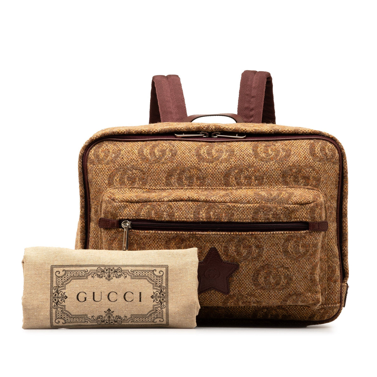 GUCCI Kids Double G Wool Backpack