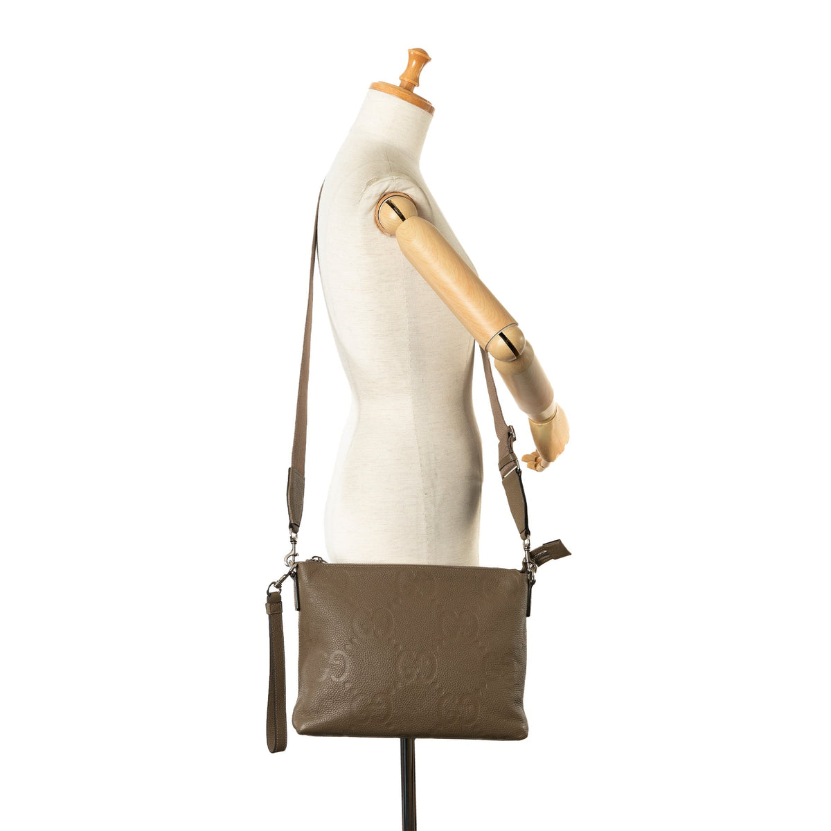 GUCCI Medium Jumbo GG Embossed Messenger Bag