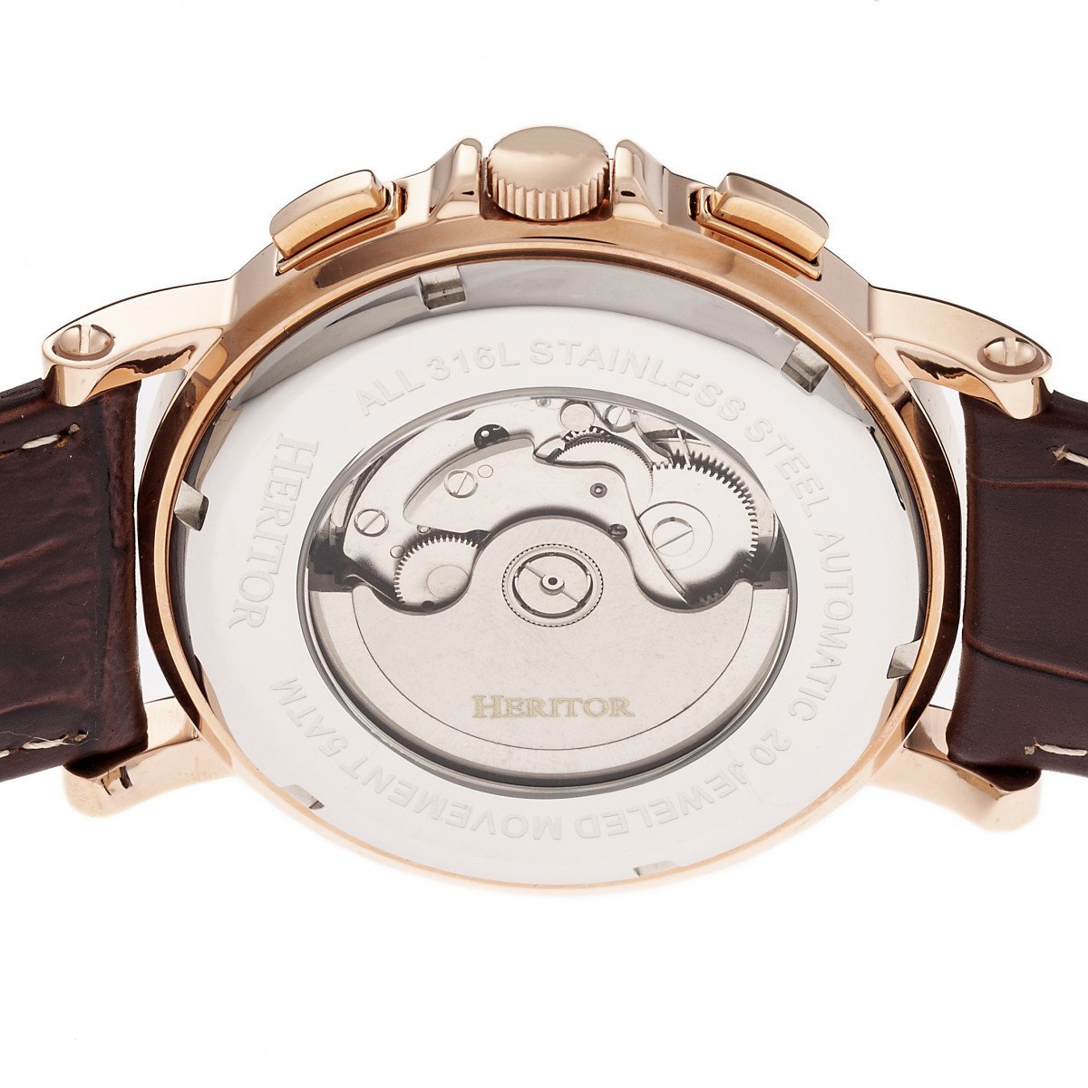 Heritor Automatic Kingsley Leather-Band Watch w/Day/Date