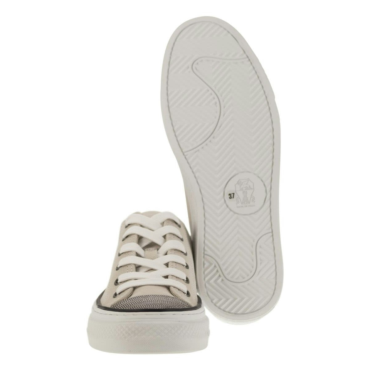 SUEDE TRAINERS WITH PRECIOUS TOE