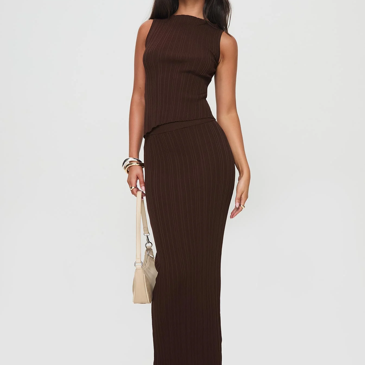 Mirelle | Ribbed Asymmetrical Two-Piece Set