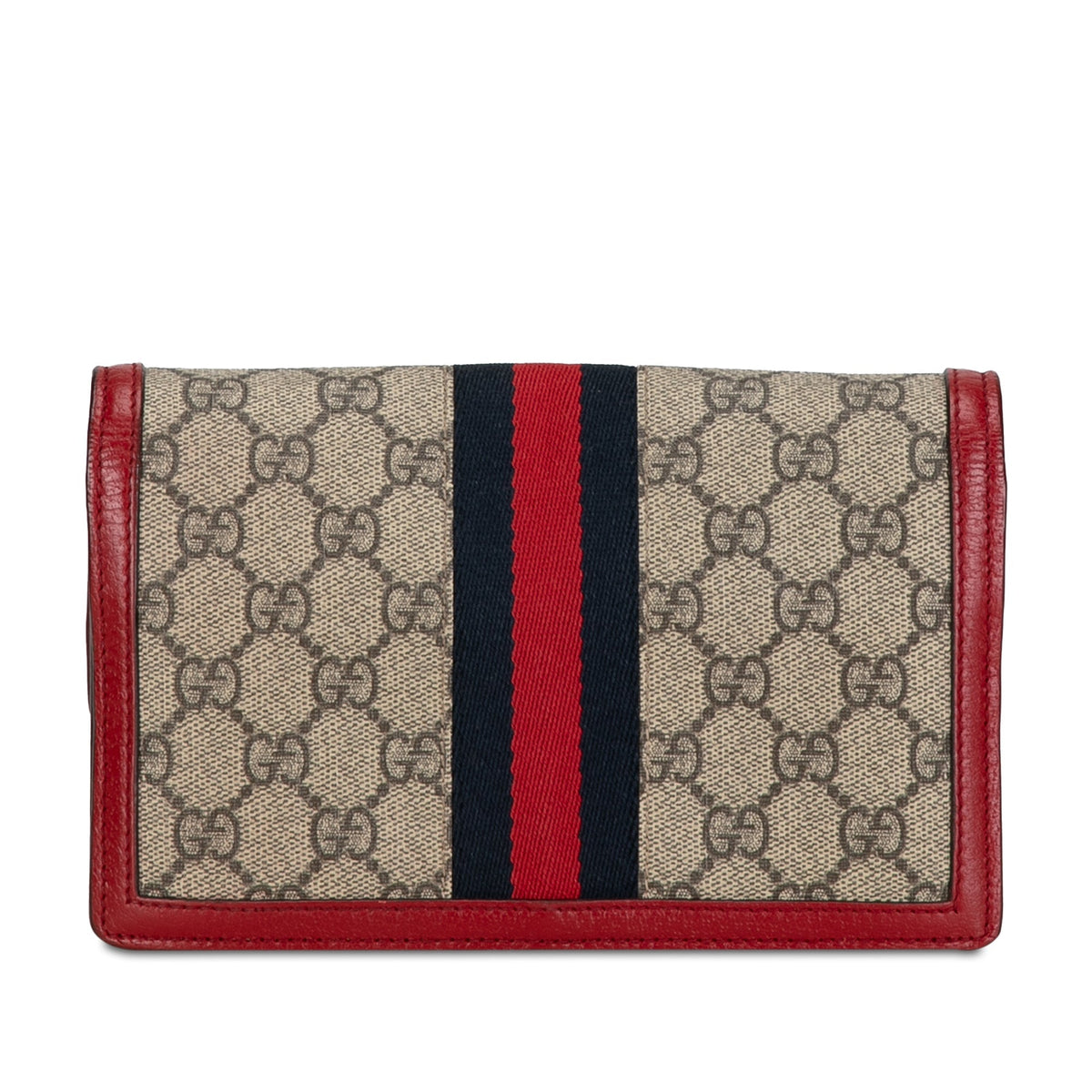 GUCCI GG Supreme Queen Margaret Wallet on Chain Crossbody Bag