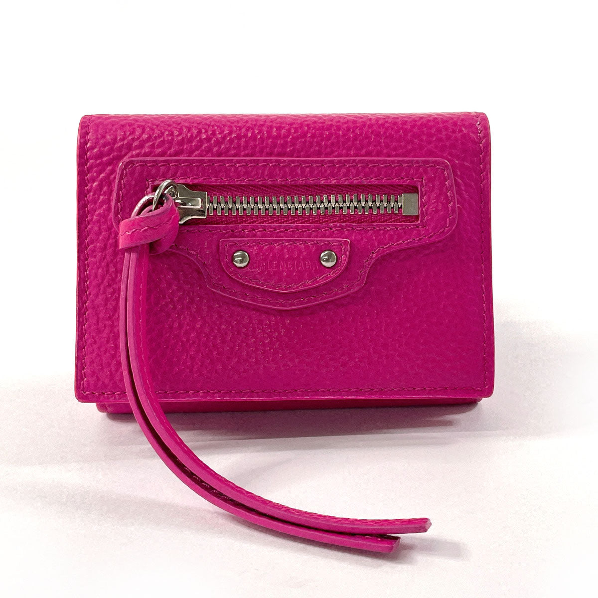 balenciaga Neo Classic Mini Wallet Leather Pink