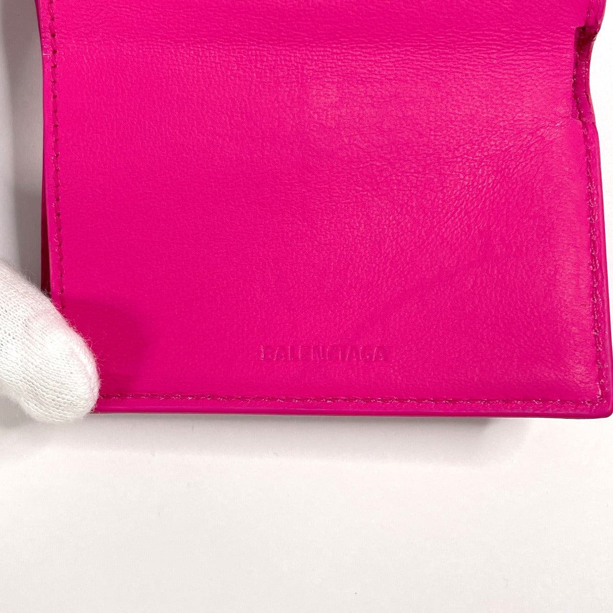 balenciaga Neo Classic Mini Wallet Leather Pink