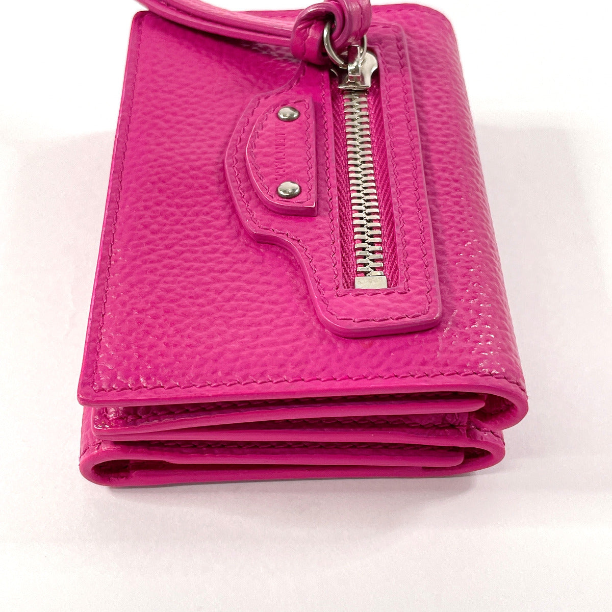 balenciaga Neo Classic Mini Wallet Leather Pink