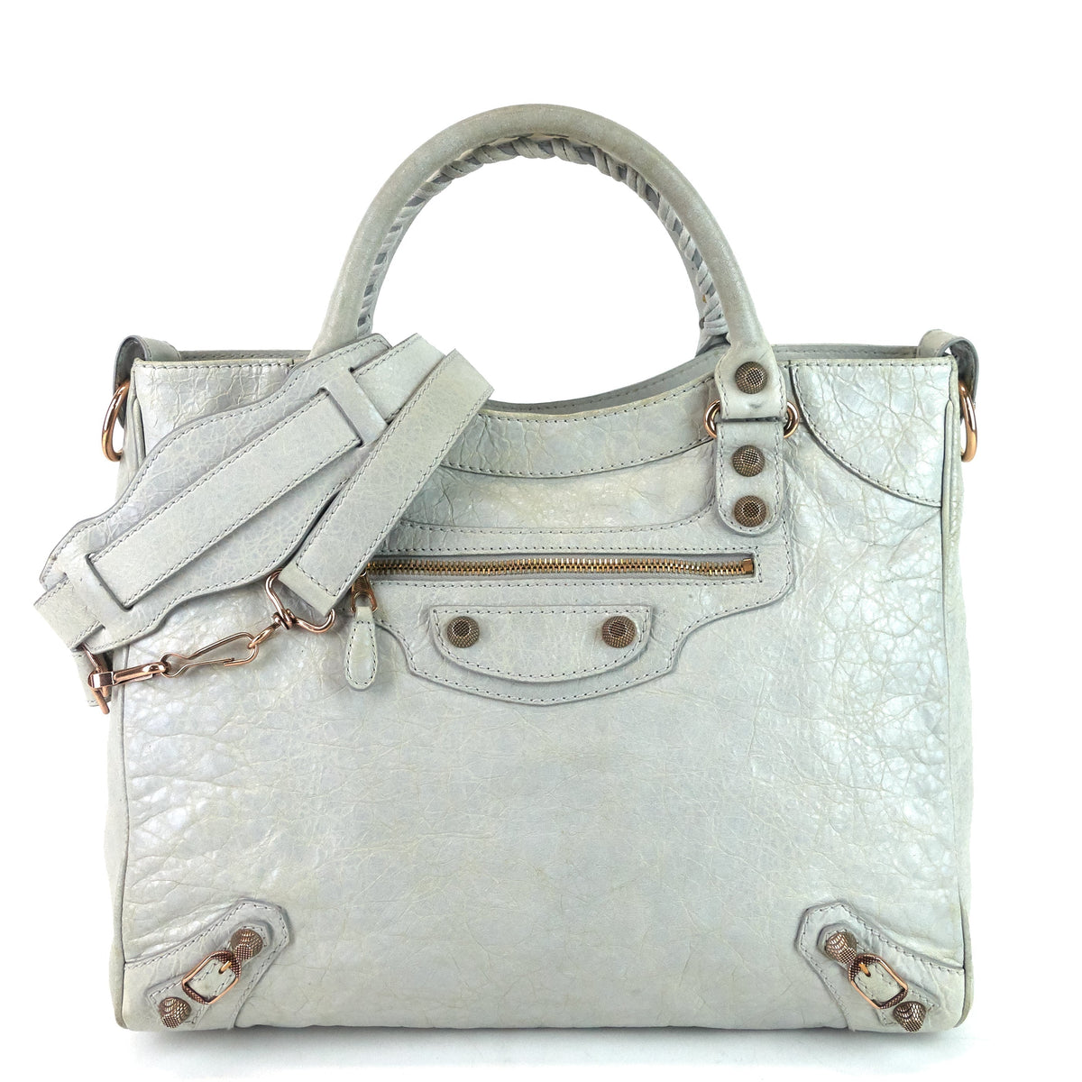 balenciaga Velo Giant Studs Leather Handbag