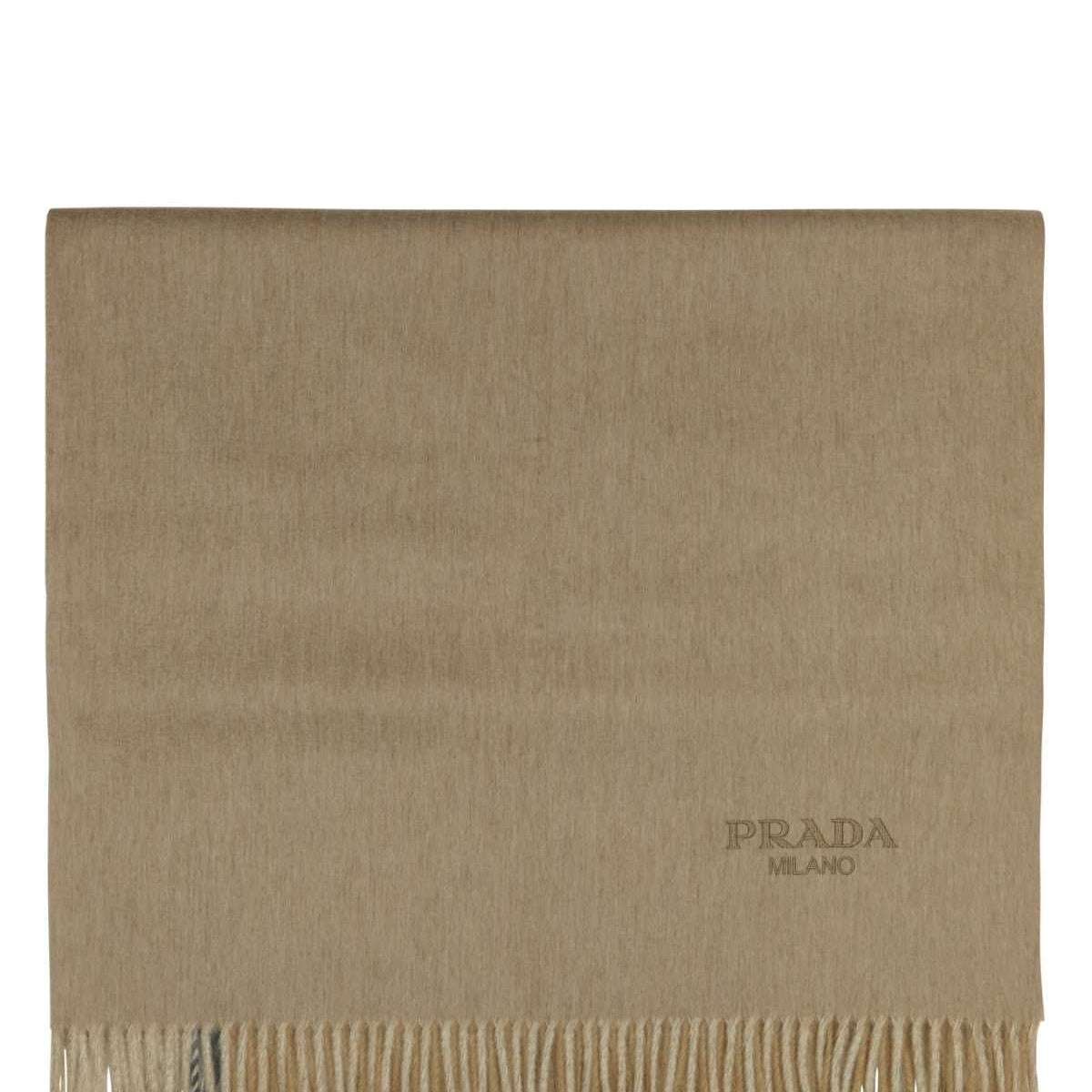 PRADA Two-Tone Cashmere Blend Blanket