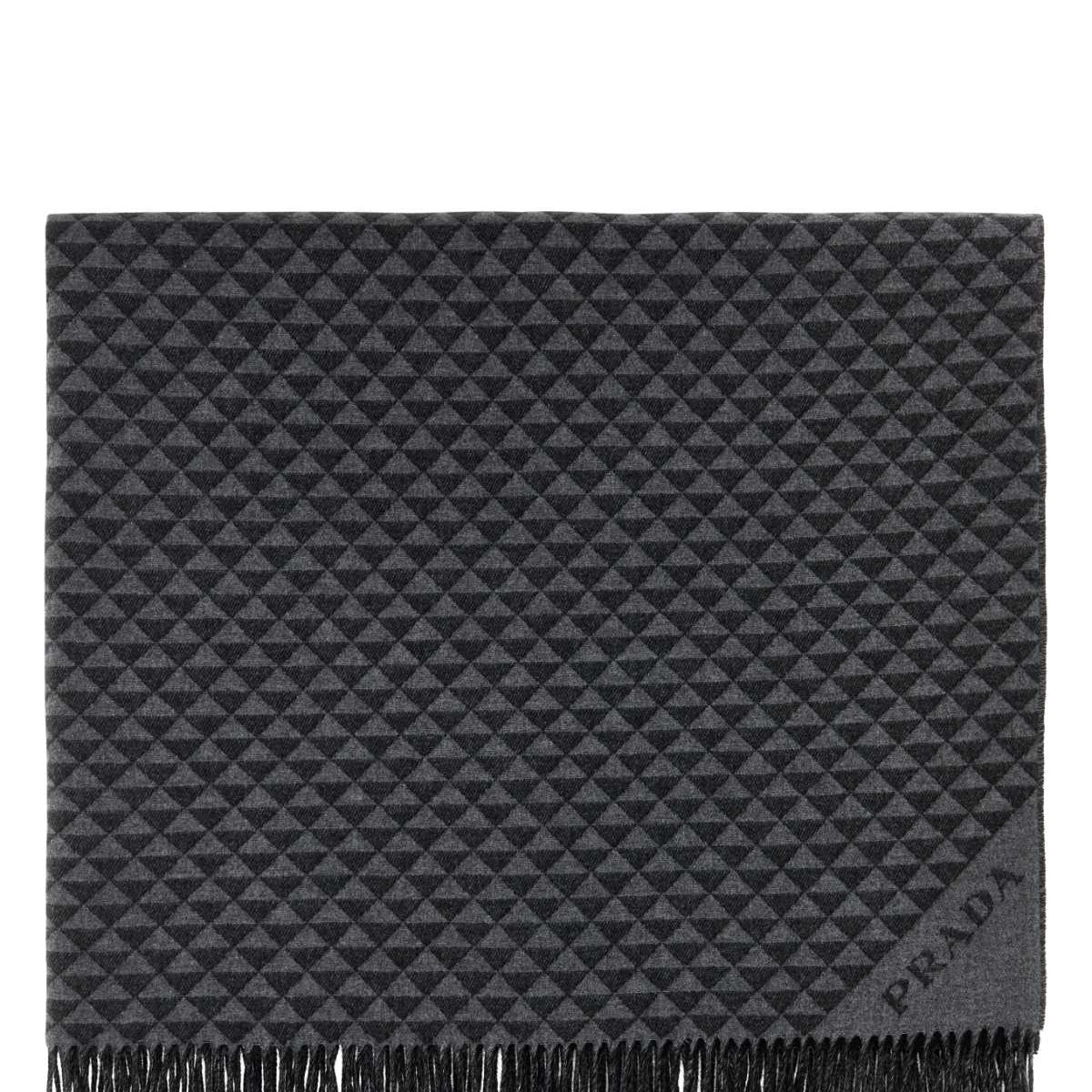 PRADA Embroidered Wool Blend Double Blanket
