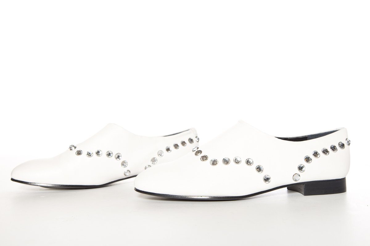 Opening Ceremony White Leather Slip-On Oxford SZ 39