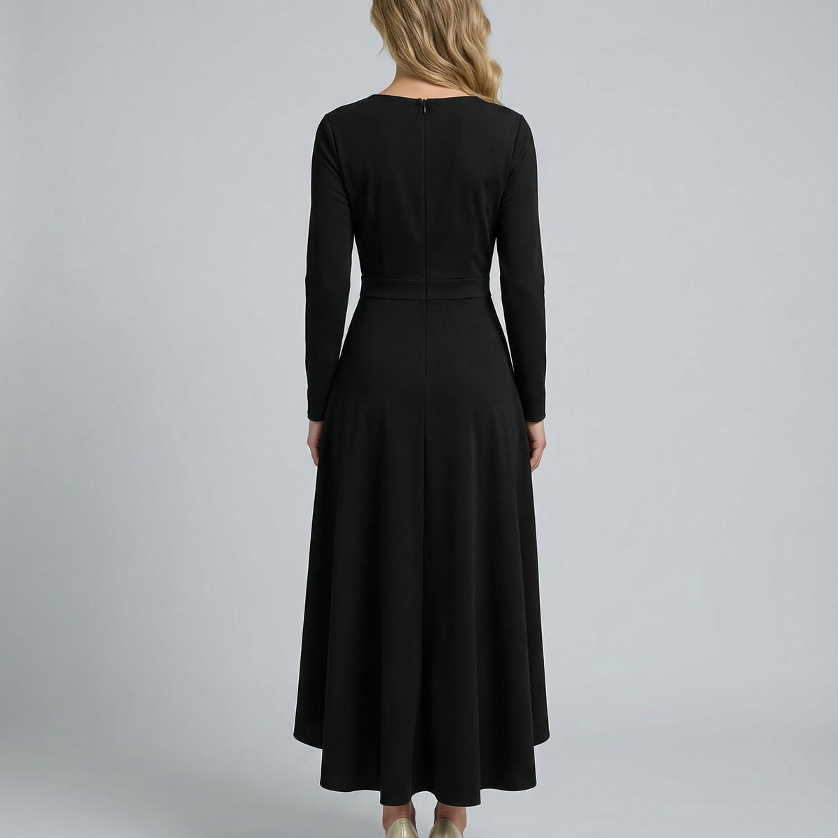 Charlotte | Wrap Midi Dress with Long Sleeves