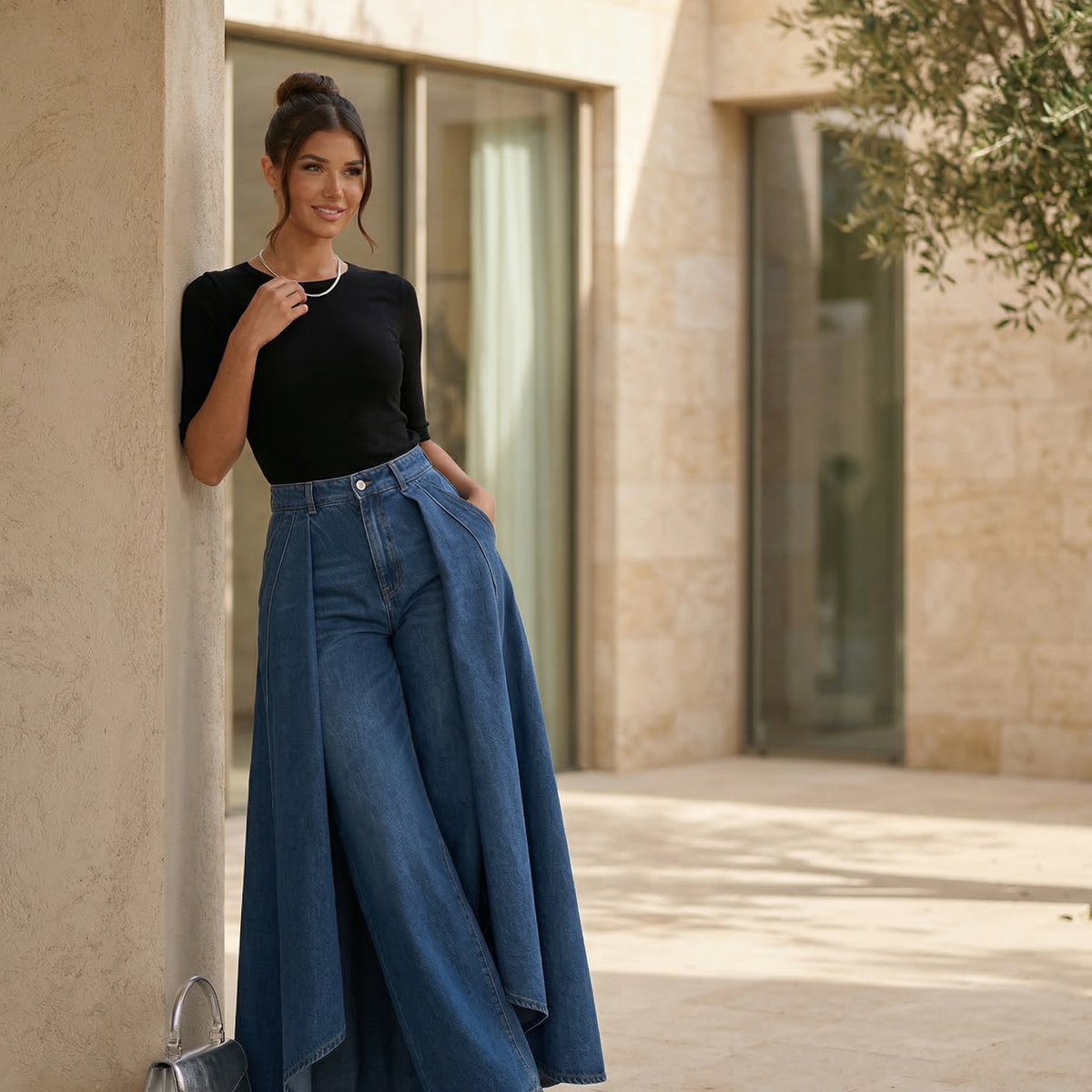 Calira | High-Waisted Wide-Leg Jeans