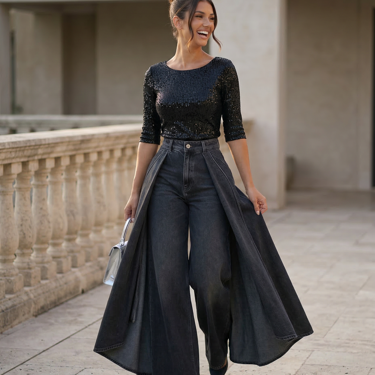 Calira | High-Waisted Wide-Leg Jeans
