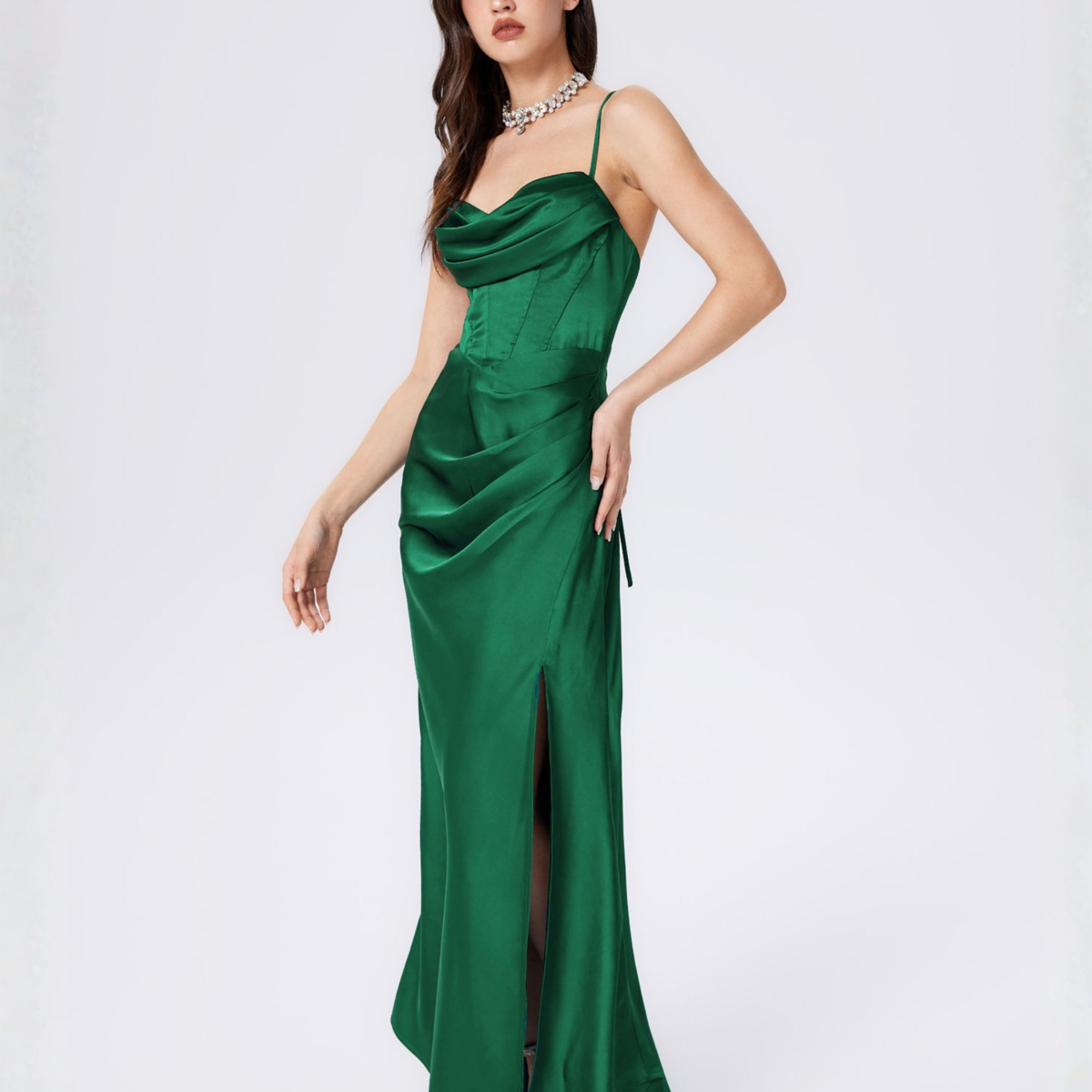 Evelina | Maxi Dress with Draped Bodice