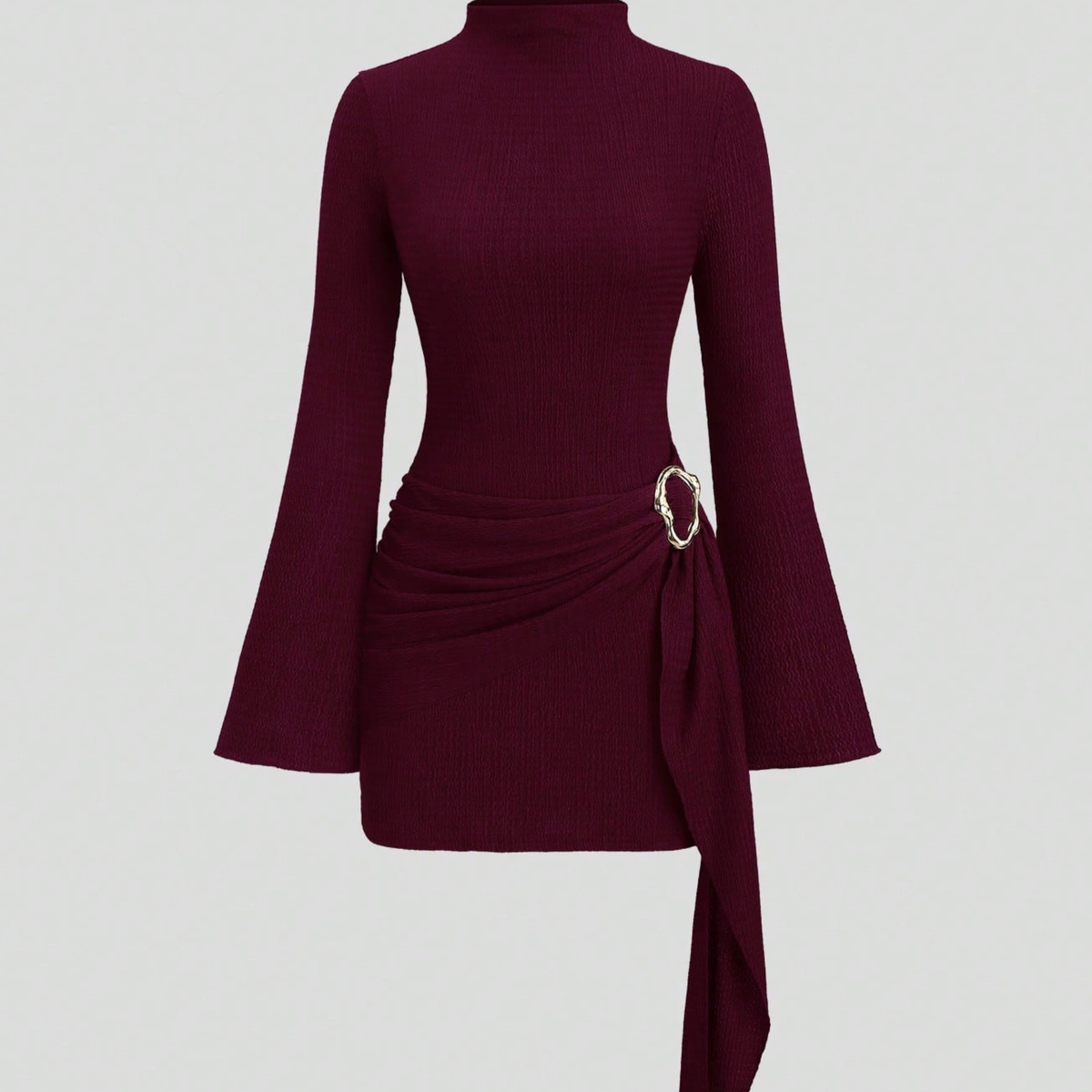 Addison | Mini Dress Long Sleeve with Side Tie Detail
