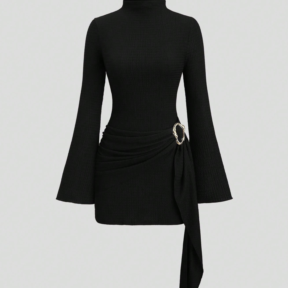 Addison | Mini Dress Long Sleeve with Side Tie Detail