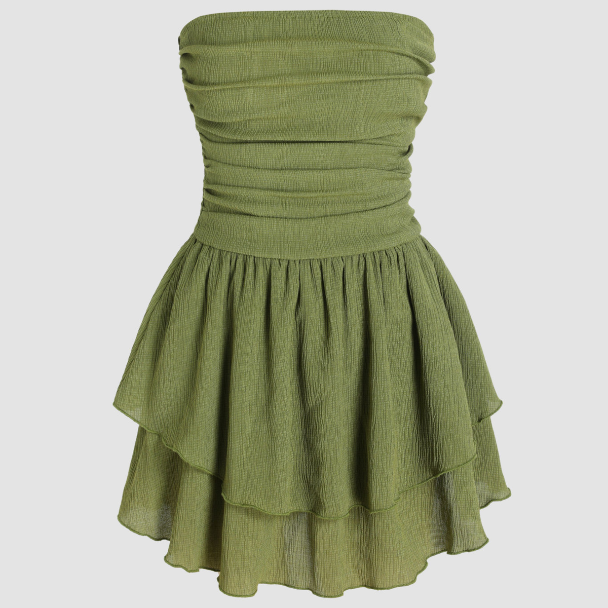 Elodie | Strapless Mini Dress with Tiered Ruffle Skirt