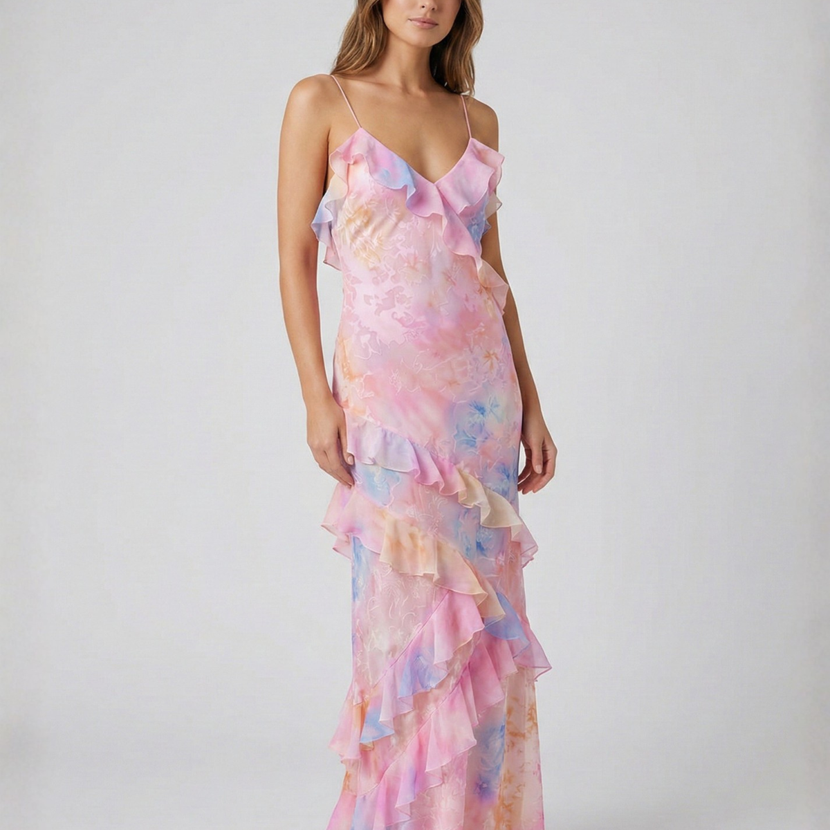 Isabella | Maxi Dress with Layered Ruffle Skirt