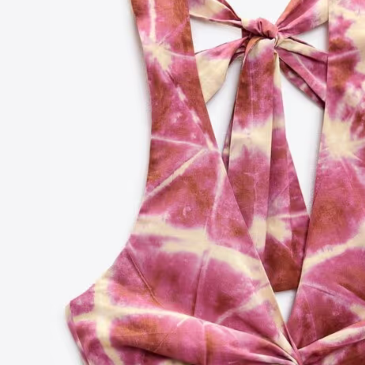 Brooklyn | Tie & Dye Draped Midi Dress with Front Knot
