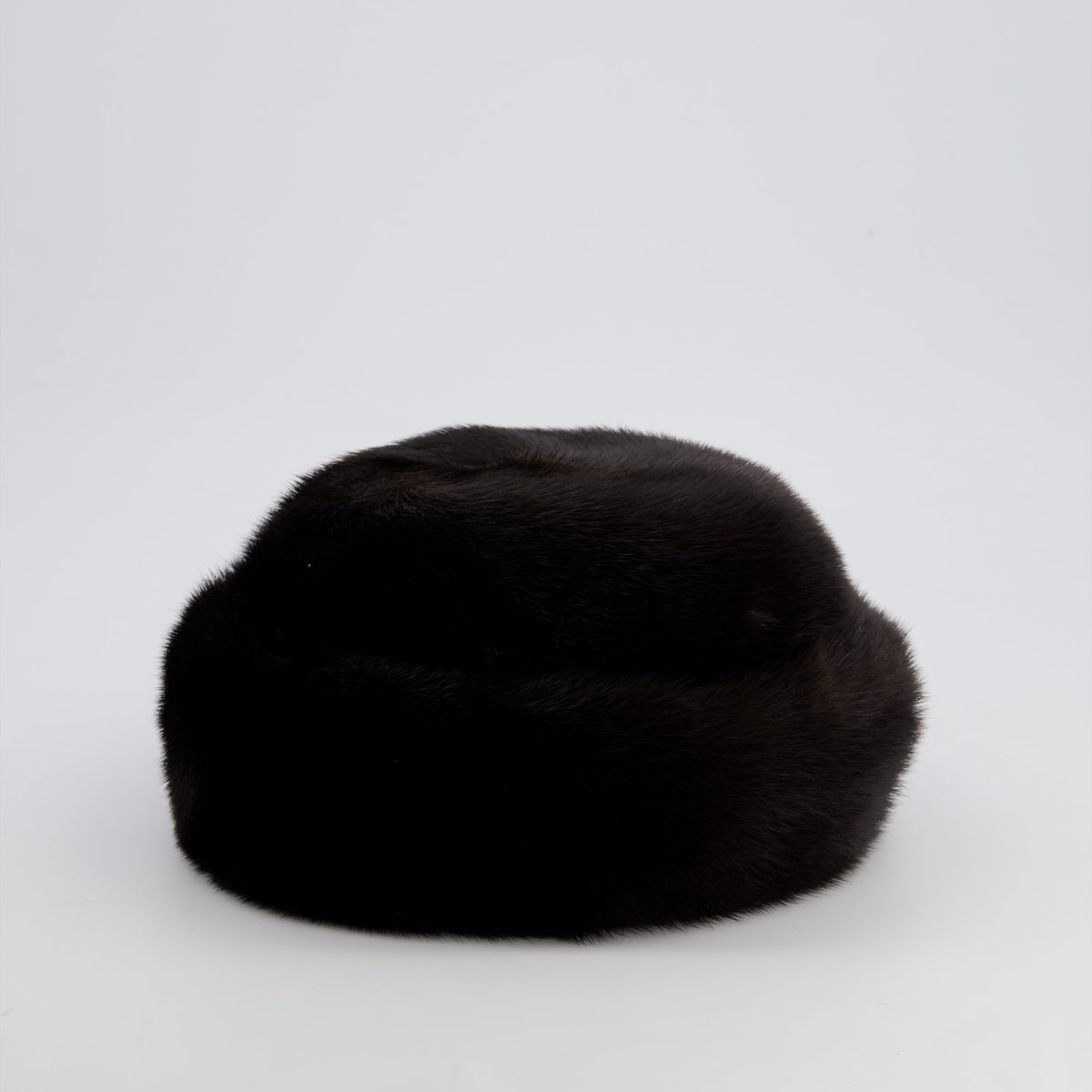 Chanel Chocolate Brown Vintage Mink Hat Size 57