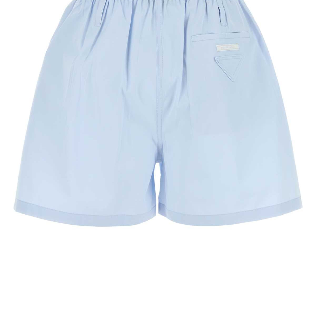 PRADA Light Poplin Mini Shorts for Women - FW25