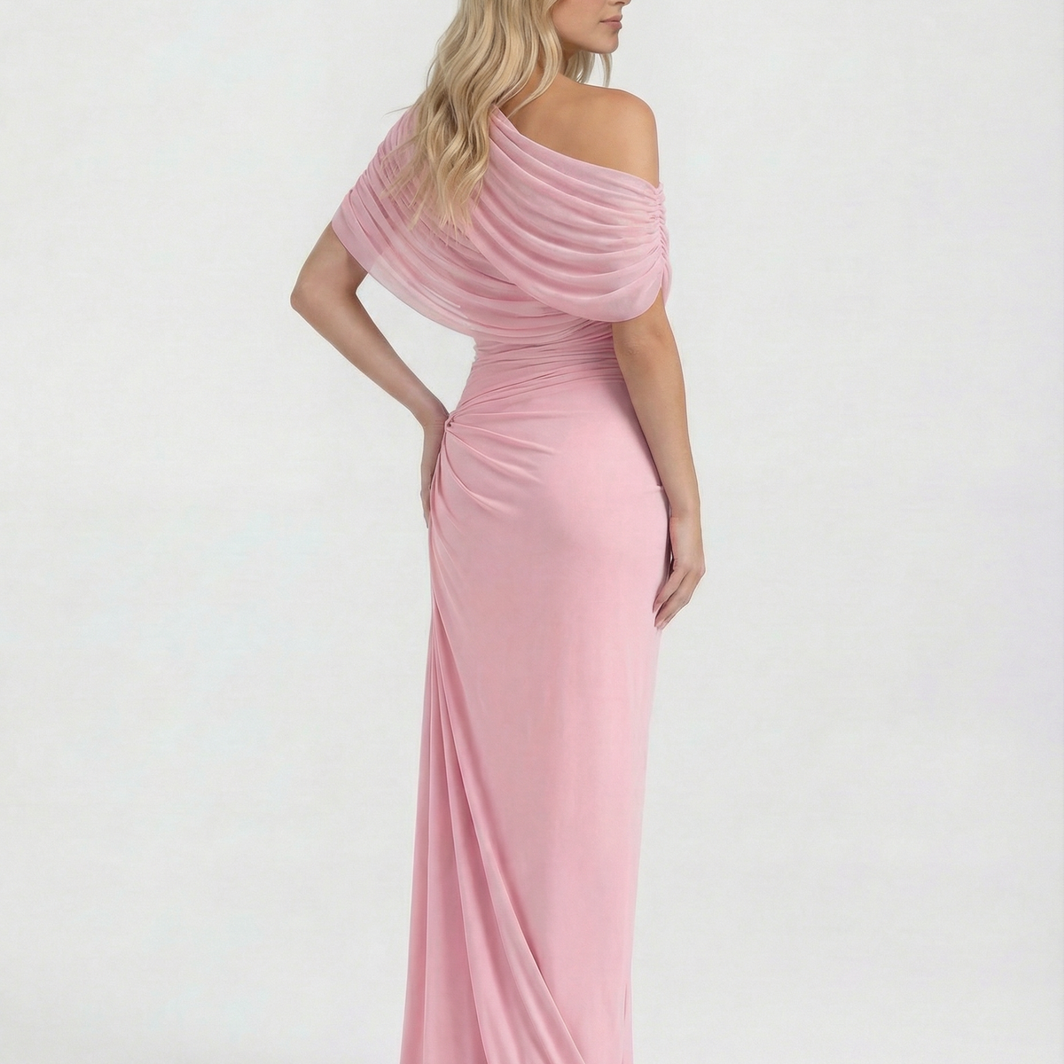 Beatriz | Maxi Dress with Draped High Neck and Ruched Detail