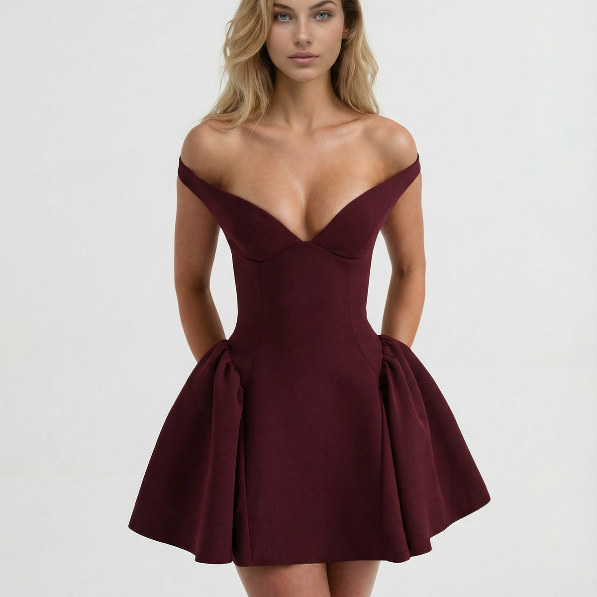 Serina | Mini Dress with Off-Shoulder Neckline