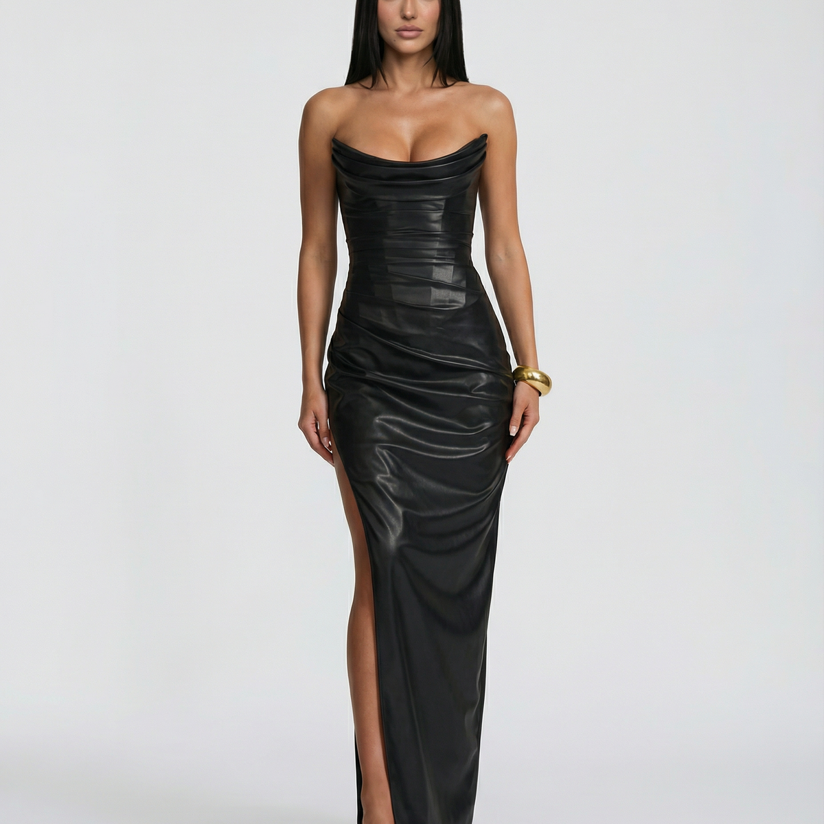 Alana | Maxi Dress with Strapless Corset Bodice