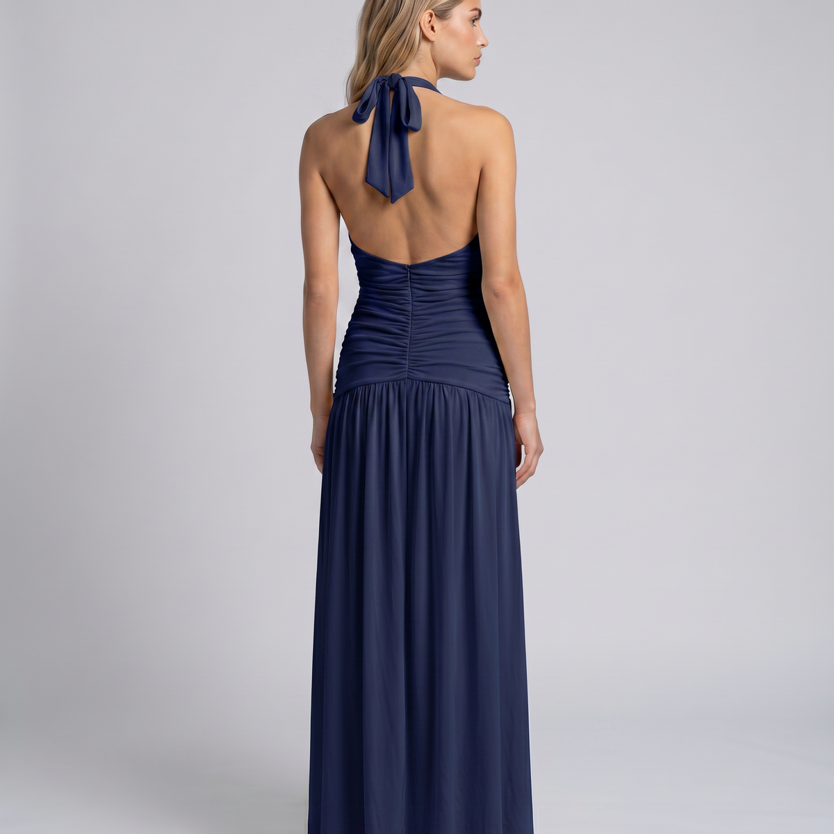 Margaret | Maxi Dress with Halter Neck and Ruched Corset