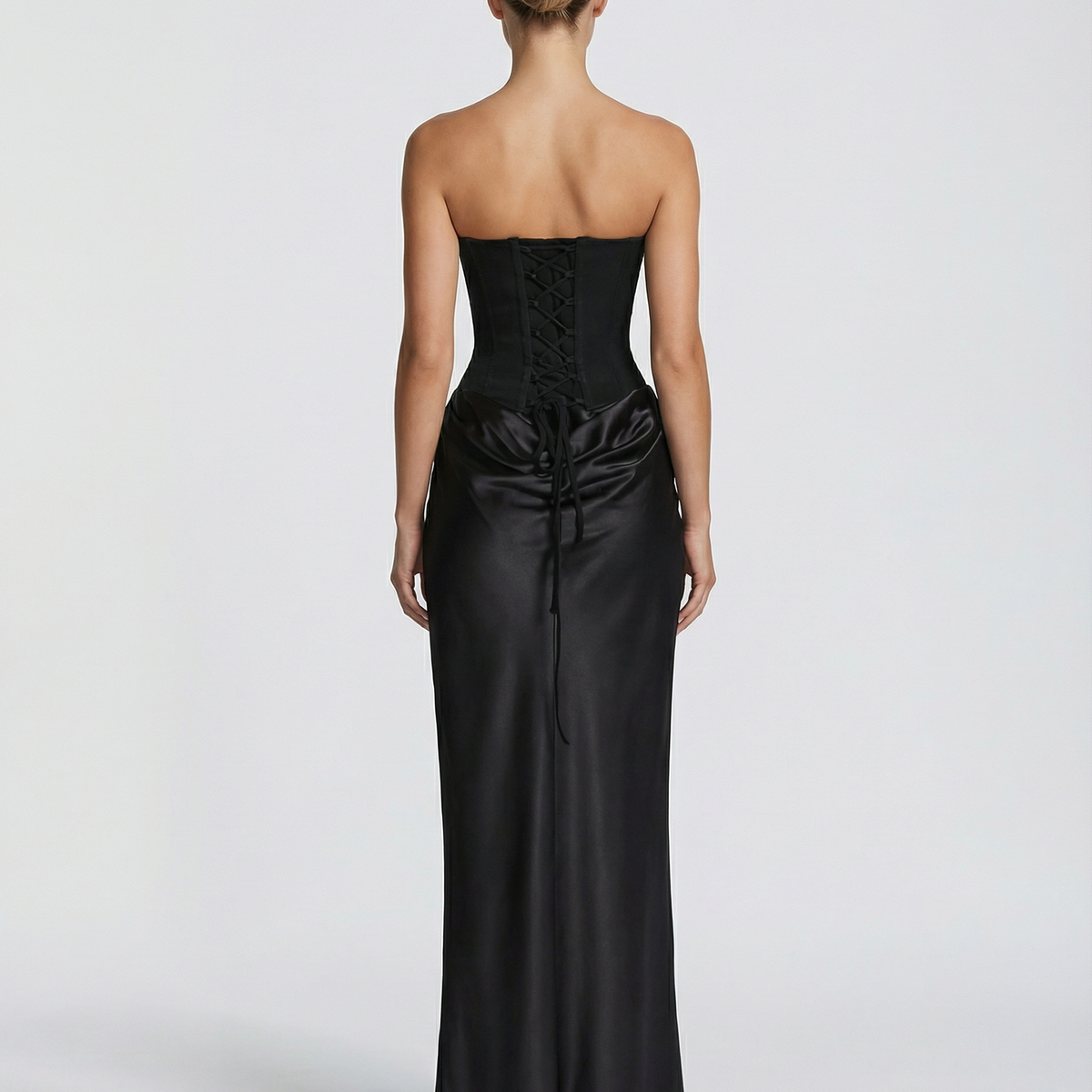 Gemma | Maxi Dress with Strapless Corset and Draped Skirt