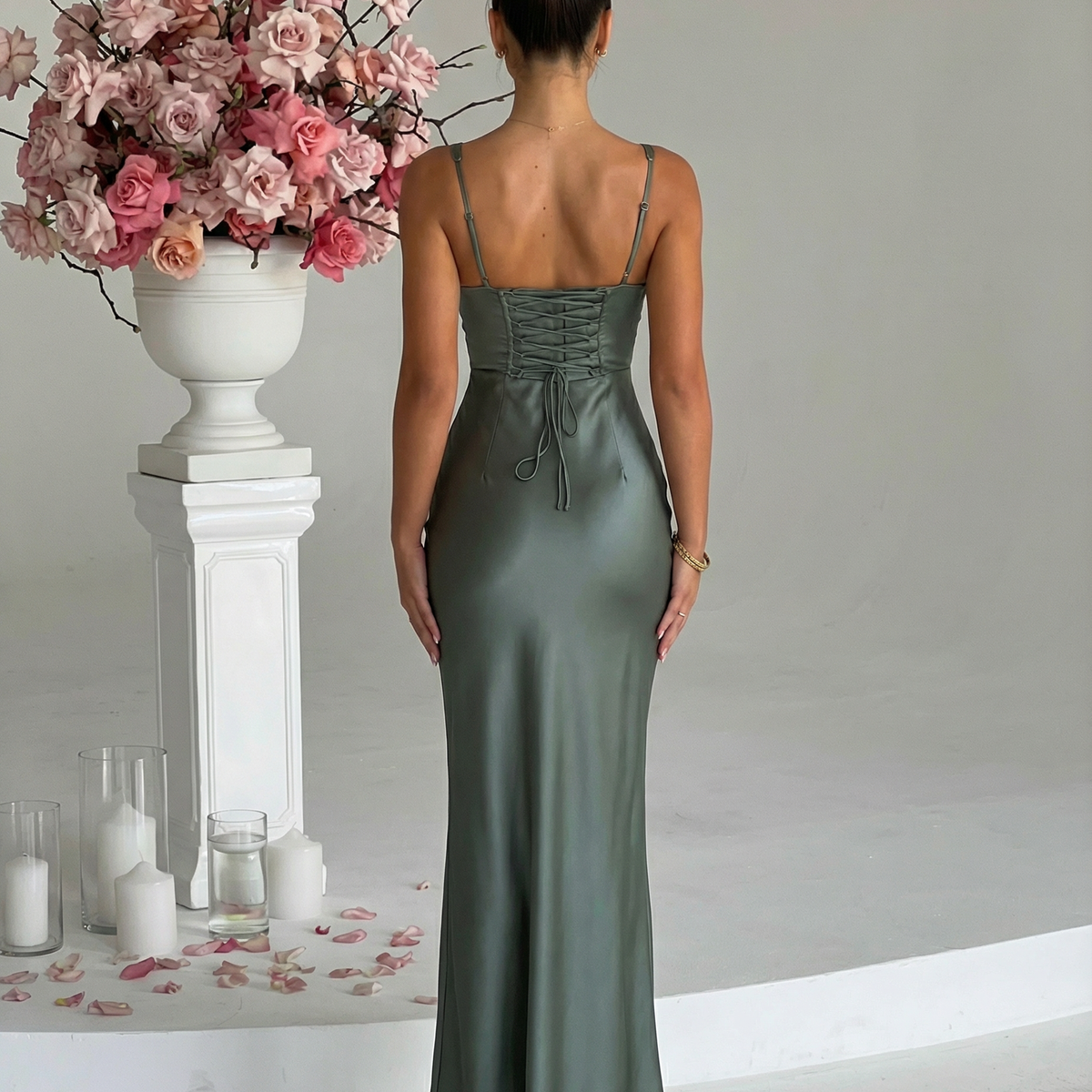 Genesis | Maxi Dress with Structured Corset Bodice