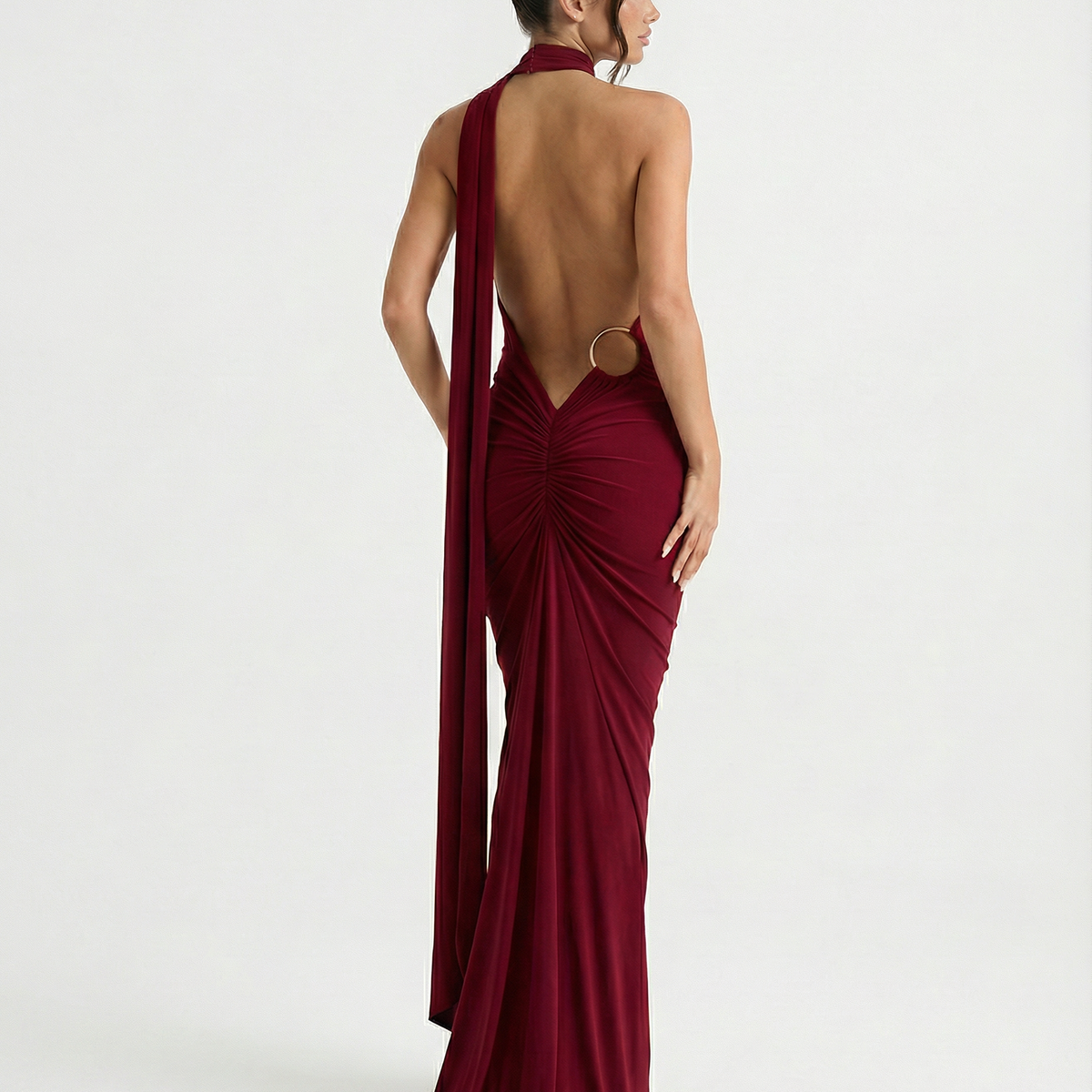 Ximena | Maxi Dress with One-Shoulder Open Back