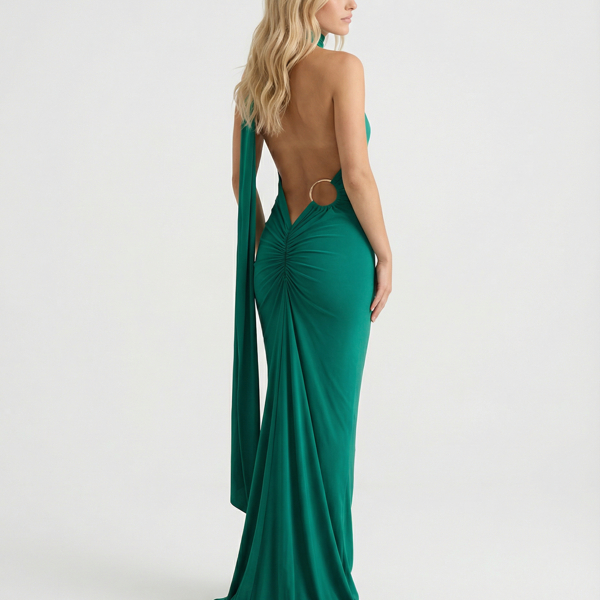 Ximena | Maxi Dress with One-Shoulder Open Back