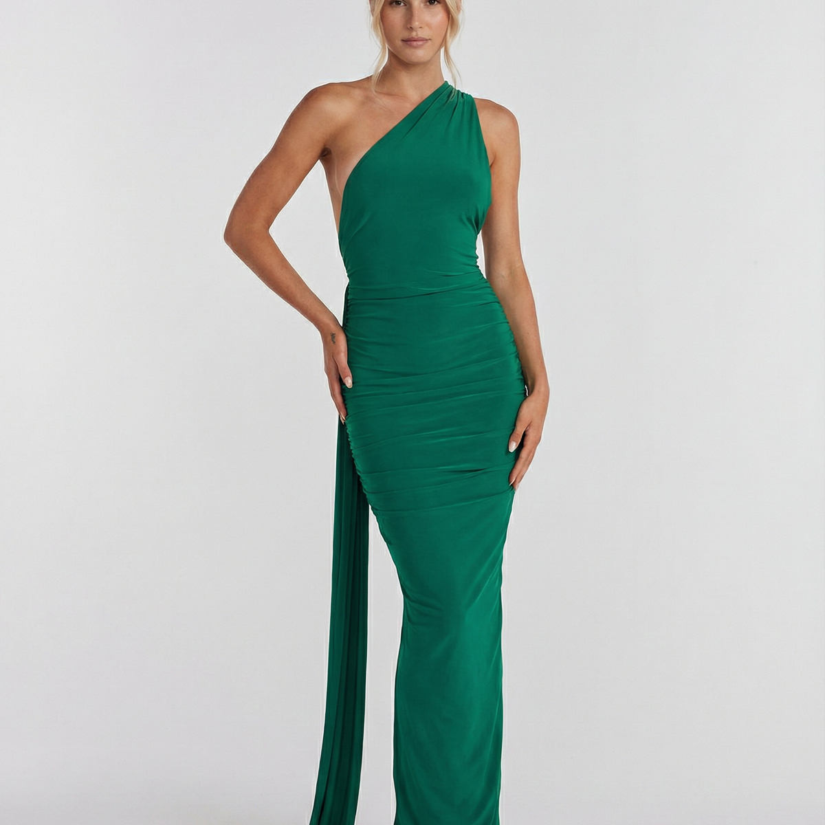 Ximena | Maxi Dress with One-Shoulder Open Back