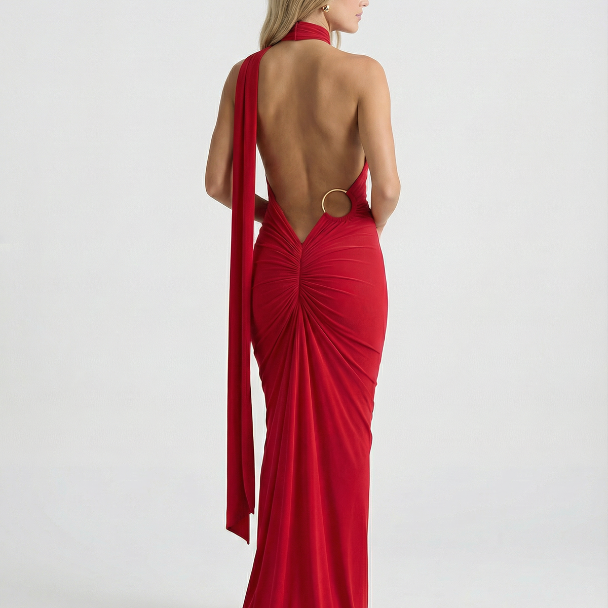 Ximena | Maxi Dress with One-Shoulder Open Back