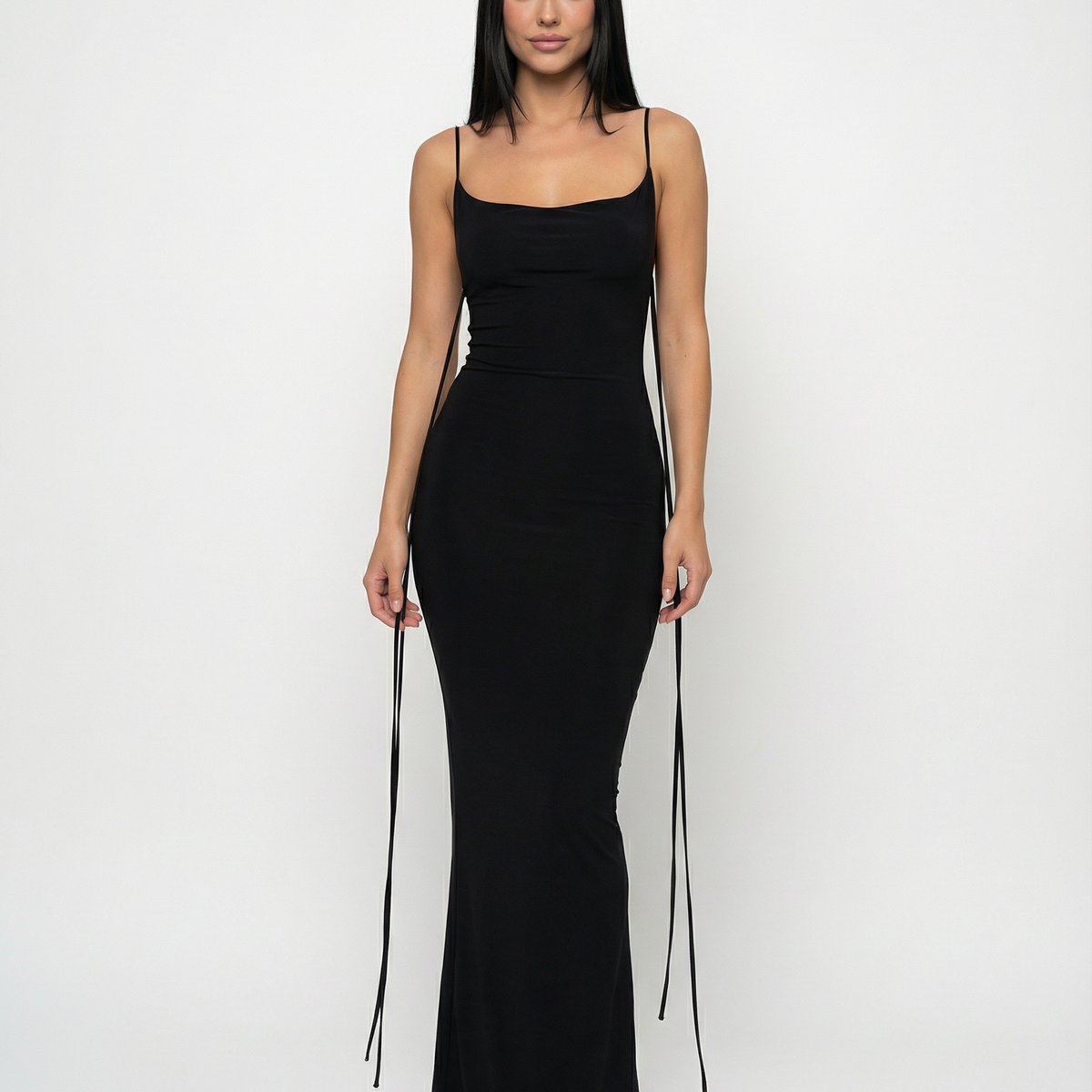 Rosalie | Maxi Dress with Backless Design and Tie Straps