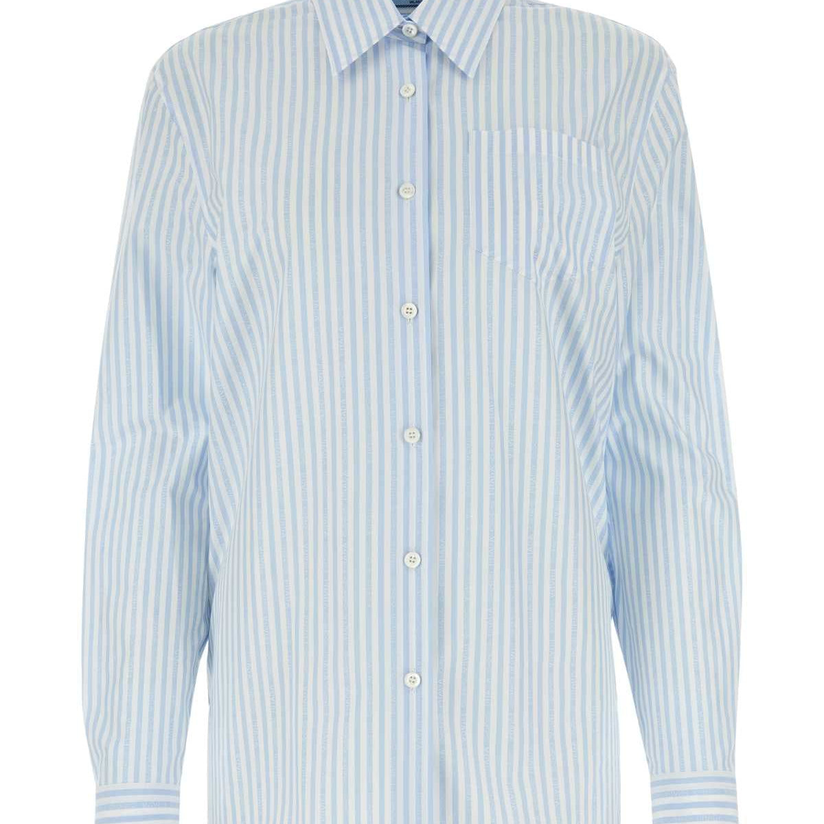 PRADA Embroidered Poplin Shirt for Women - FW24 Collection