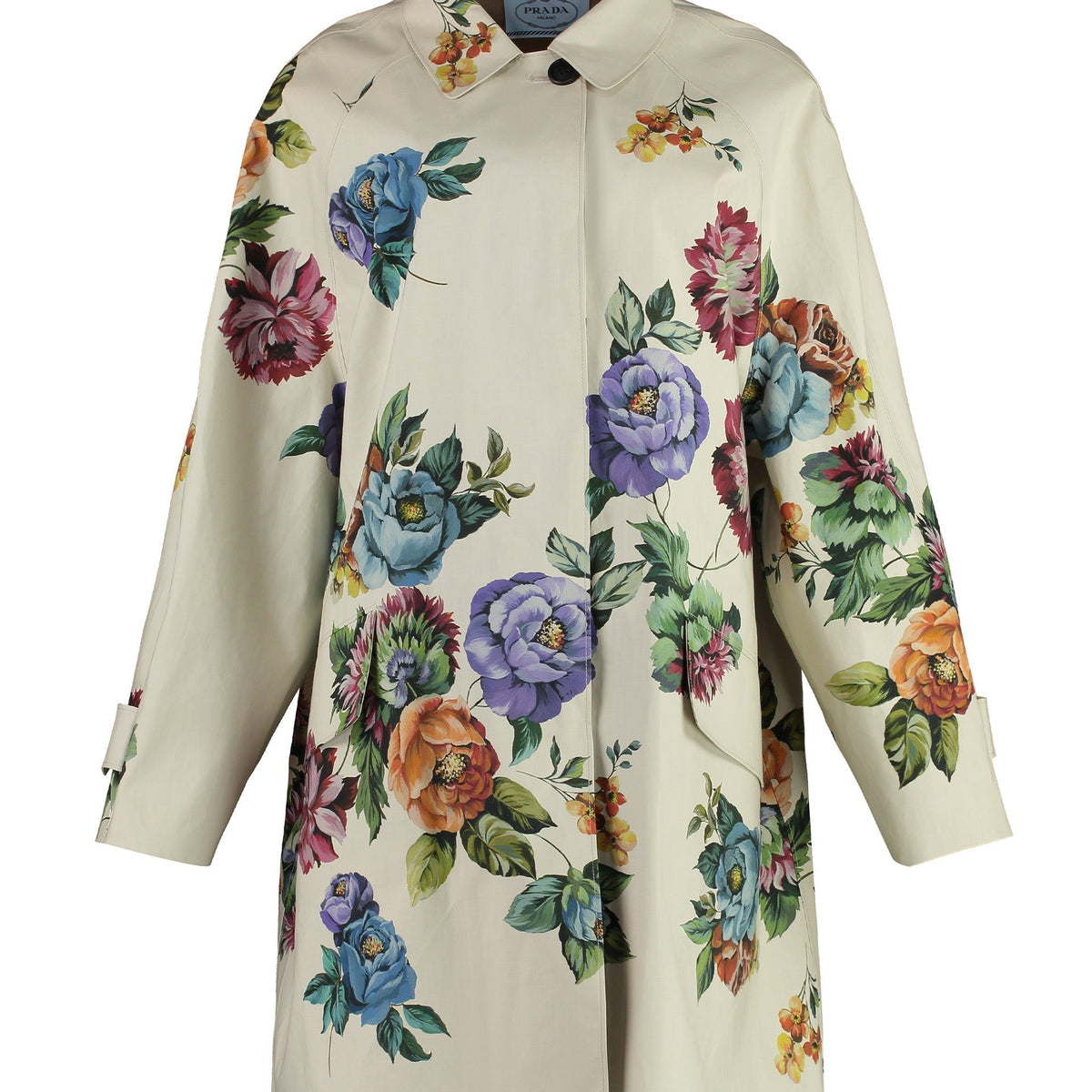 PRADA Printed Cotton Overcoat - Women’s Fashion Statement