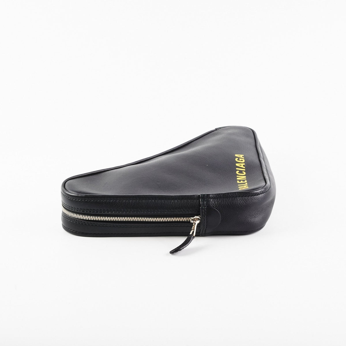 balenciaga Triangle Zip Clutch Black
