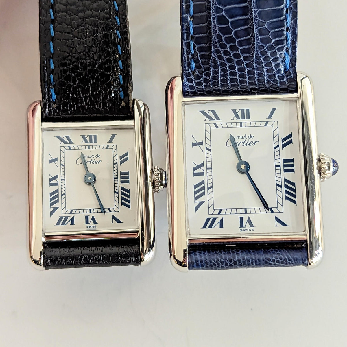 Cartier Tank Paris Quartz Wristwatch 925 Silver with Rhodium (Small Size)