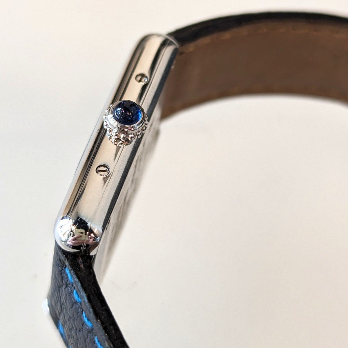 Cartier Tank Paris Quartz Wristwatch 925 Silver with Rhodium (Small Size)