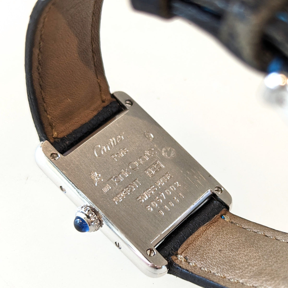 Cartier Tank Paris Quartz Wristwatch 925 Silver with Rhodium (Small Size)