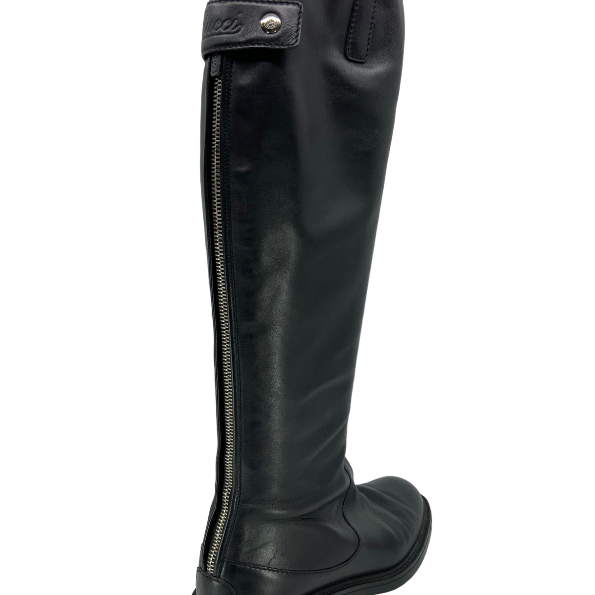 GUCCI Leather Knee High Boots Size 8.5
